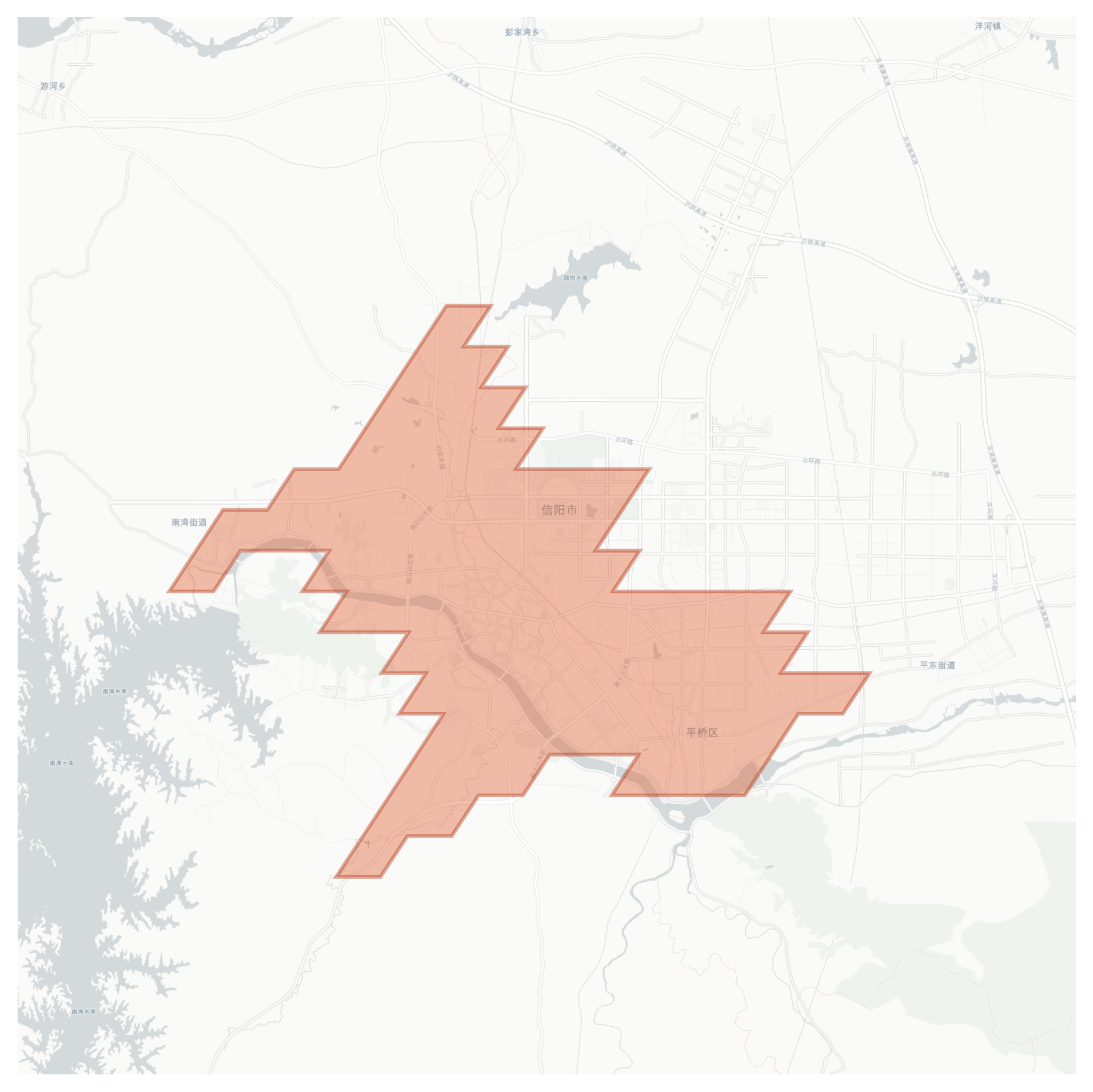 Xinyang geographic map