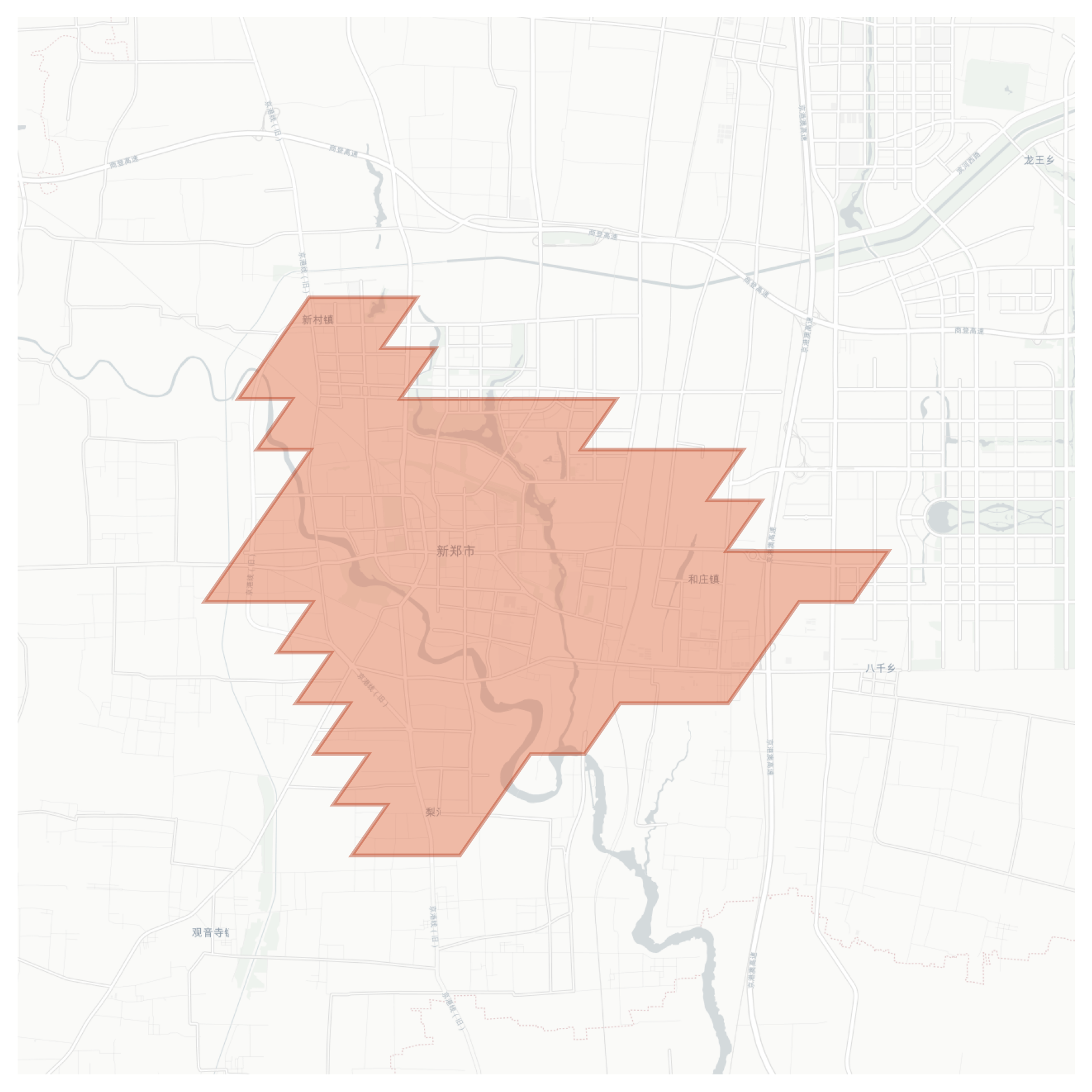 Xinzheng geographic map