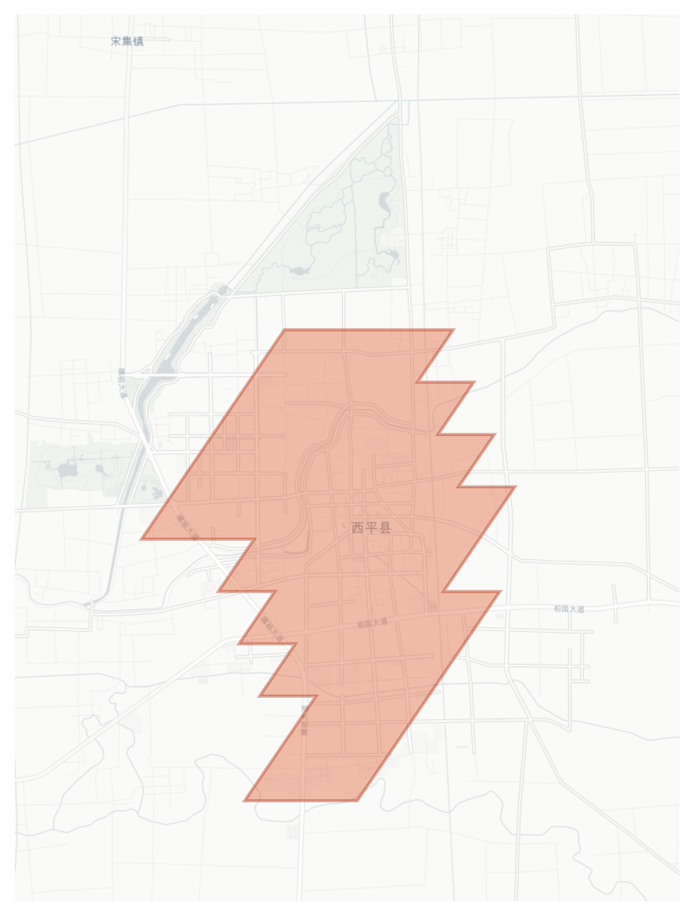 Xiping geographic map