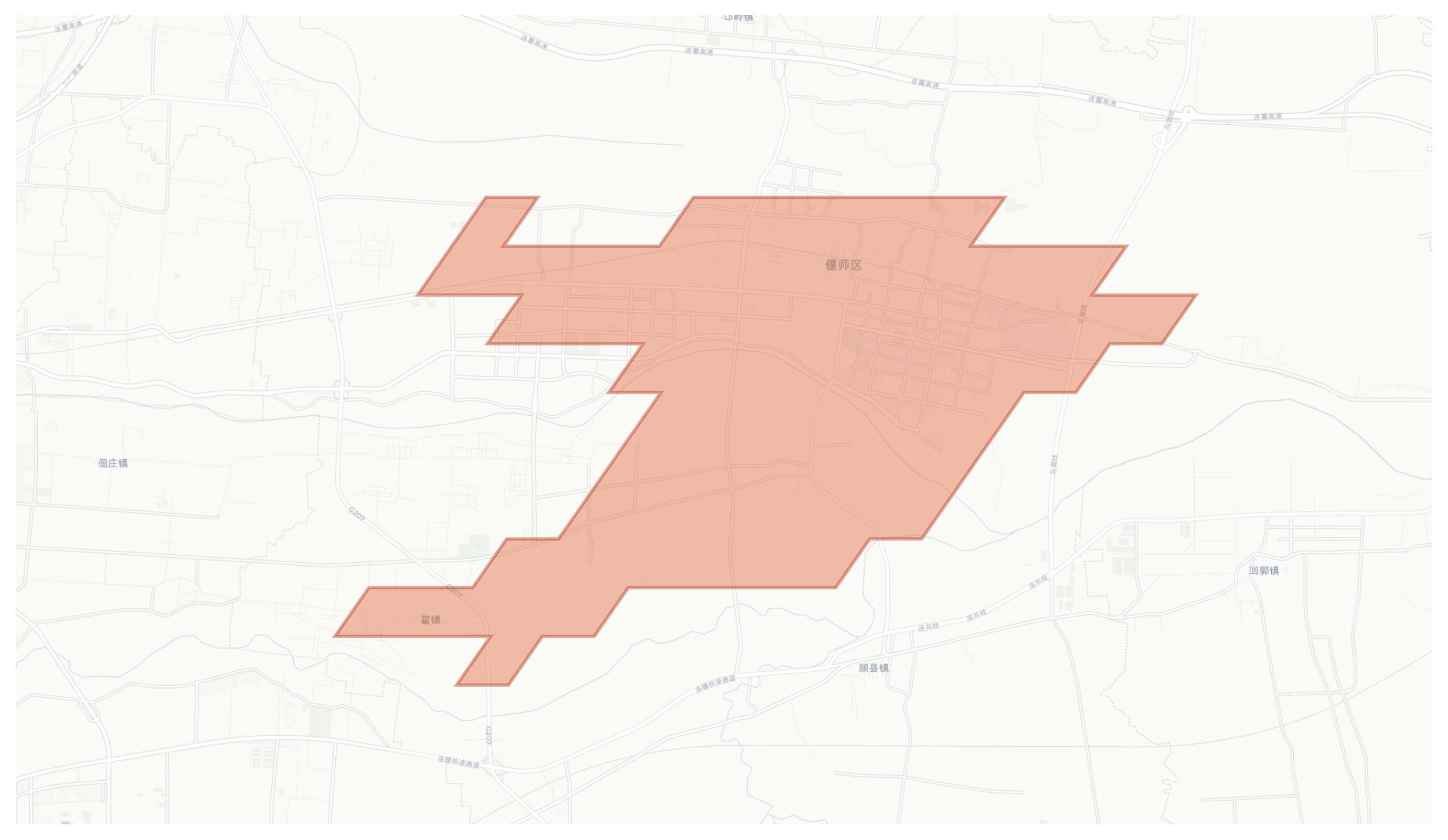 Yanshi District geographic map
