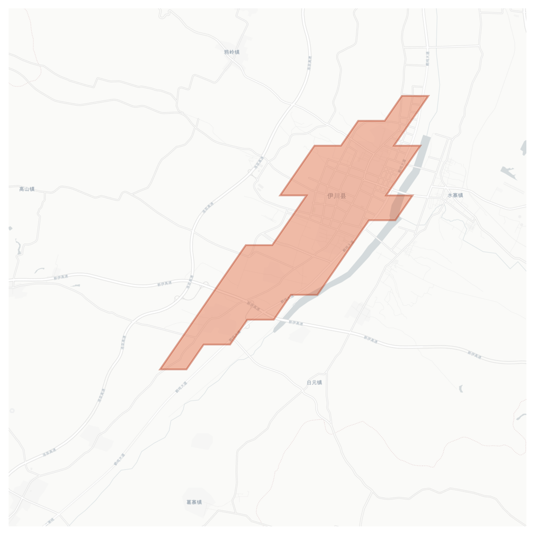 Yichuan geographic map