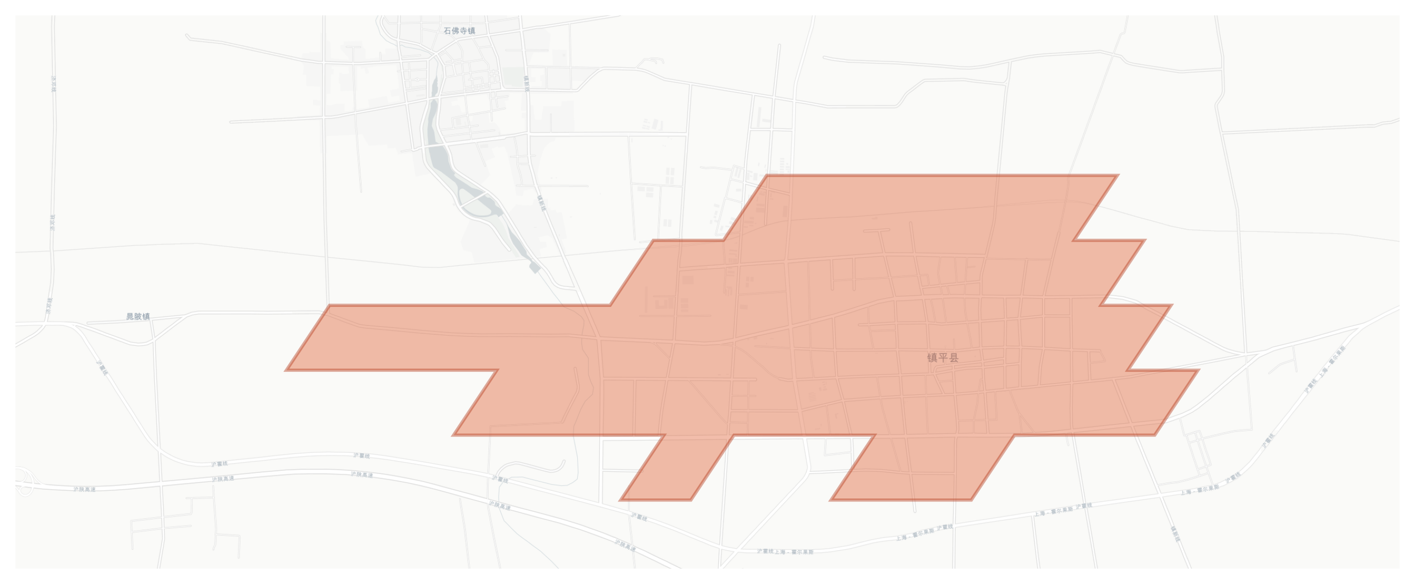 Zhenping geographic map
