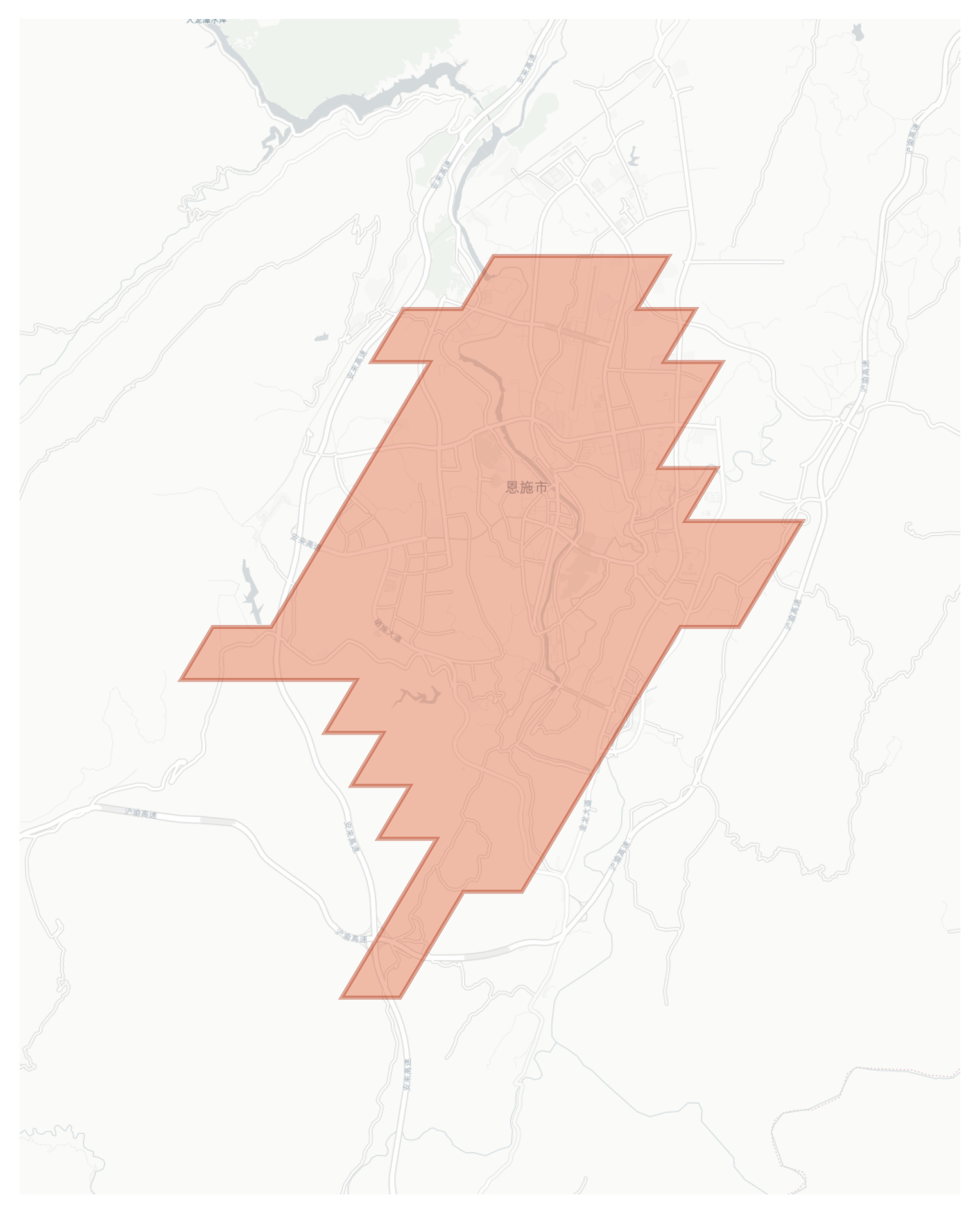 Enshi geographic map