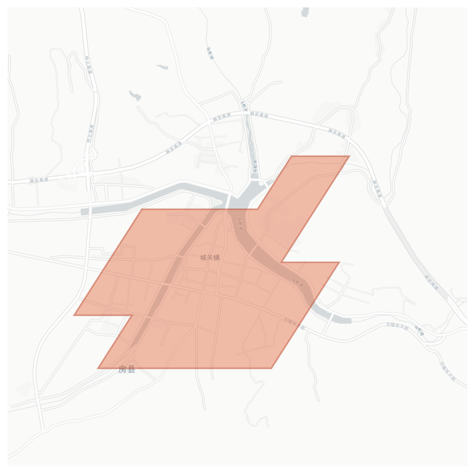Fangxian geographic map