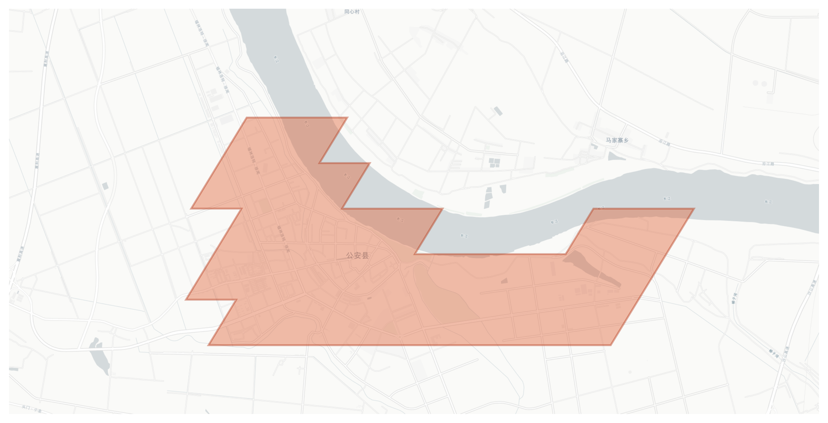Gong'an geographic map