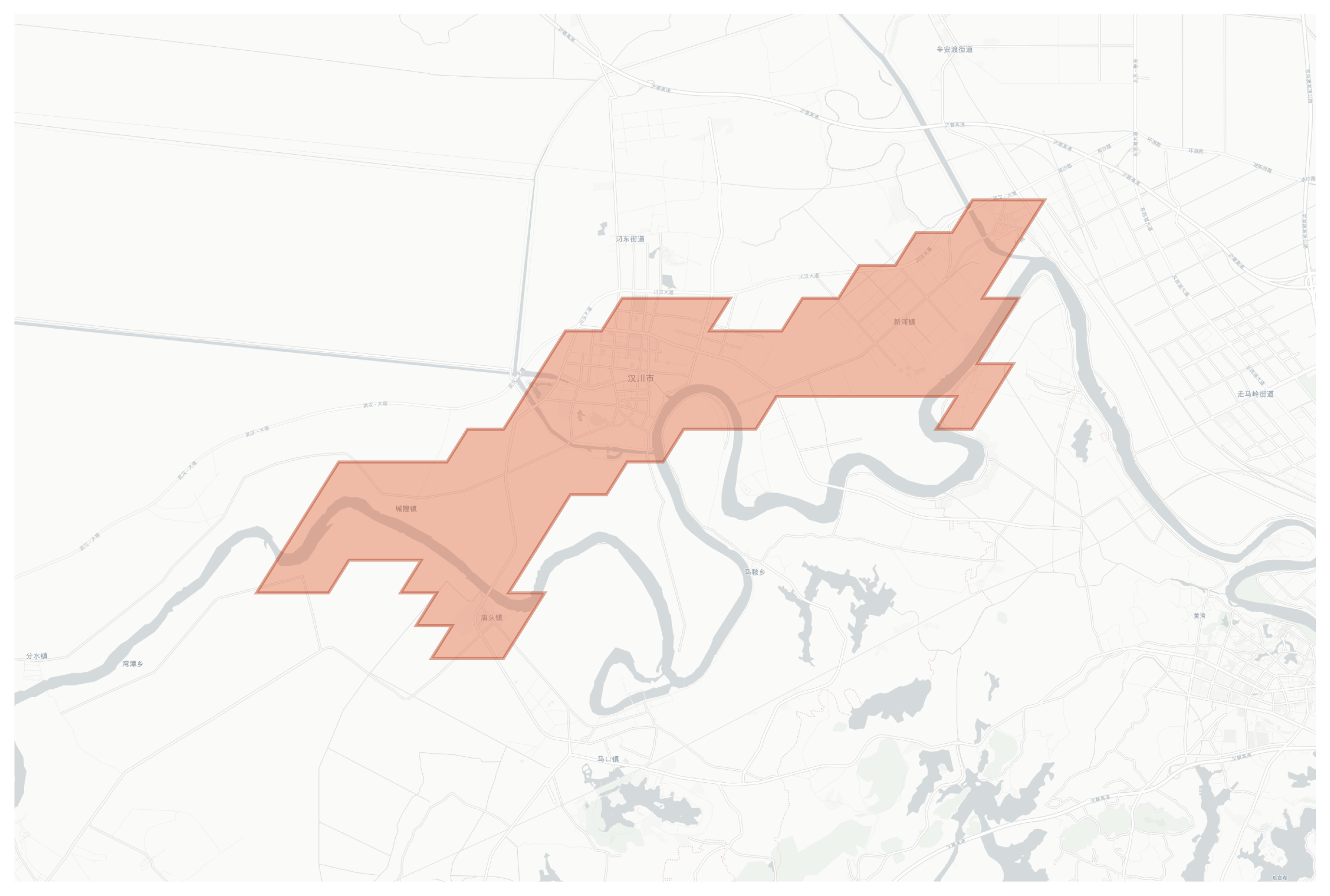 Hanchuan geographic map