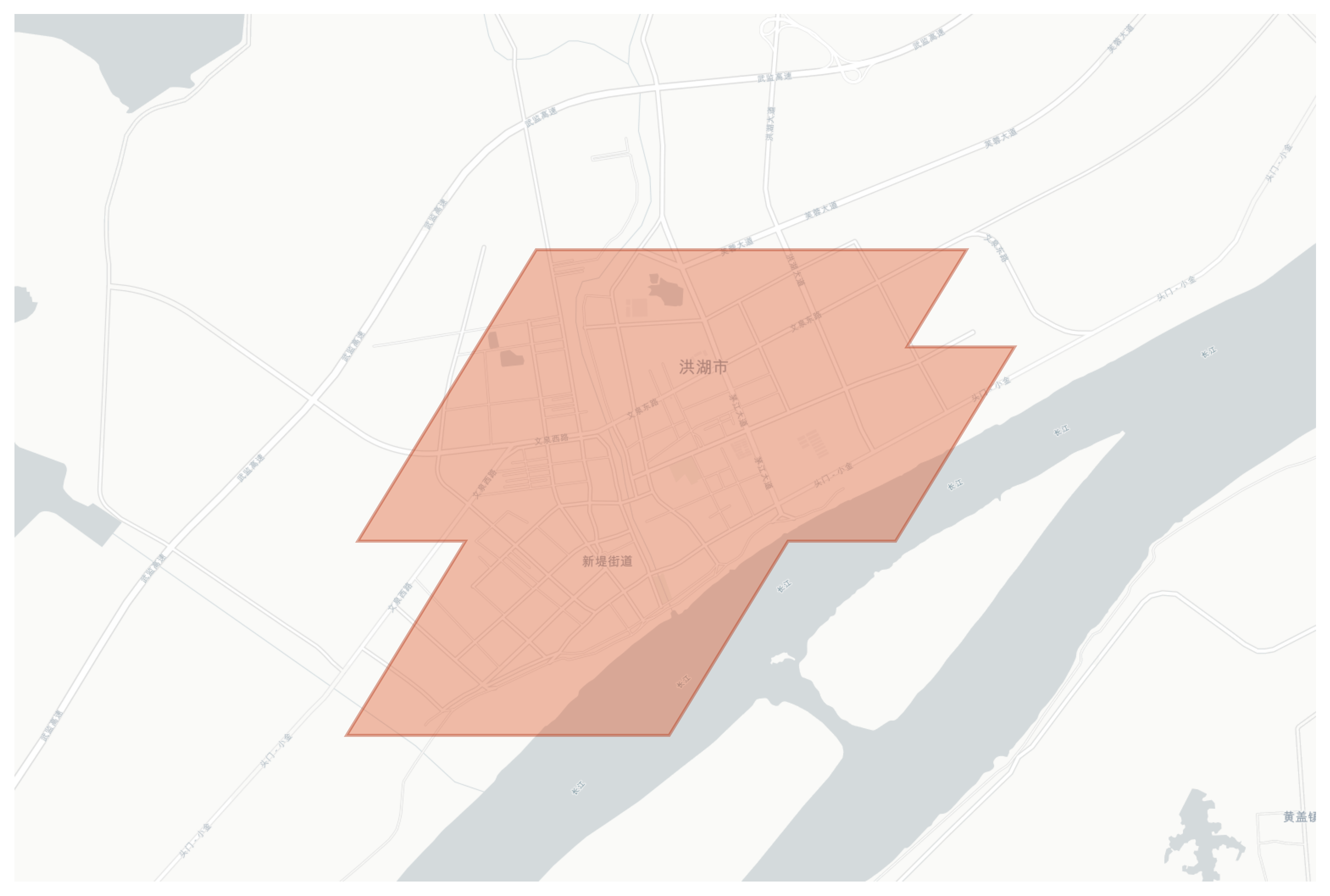 Honghu geographic map