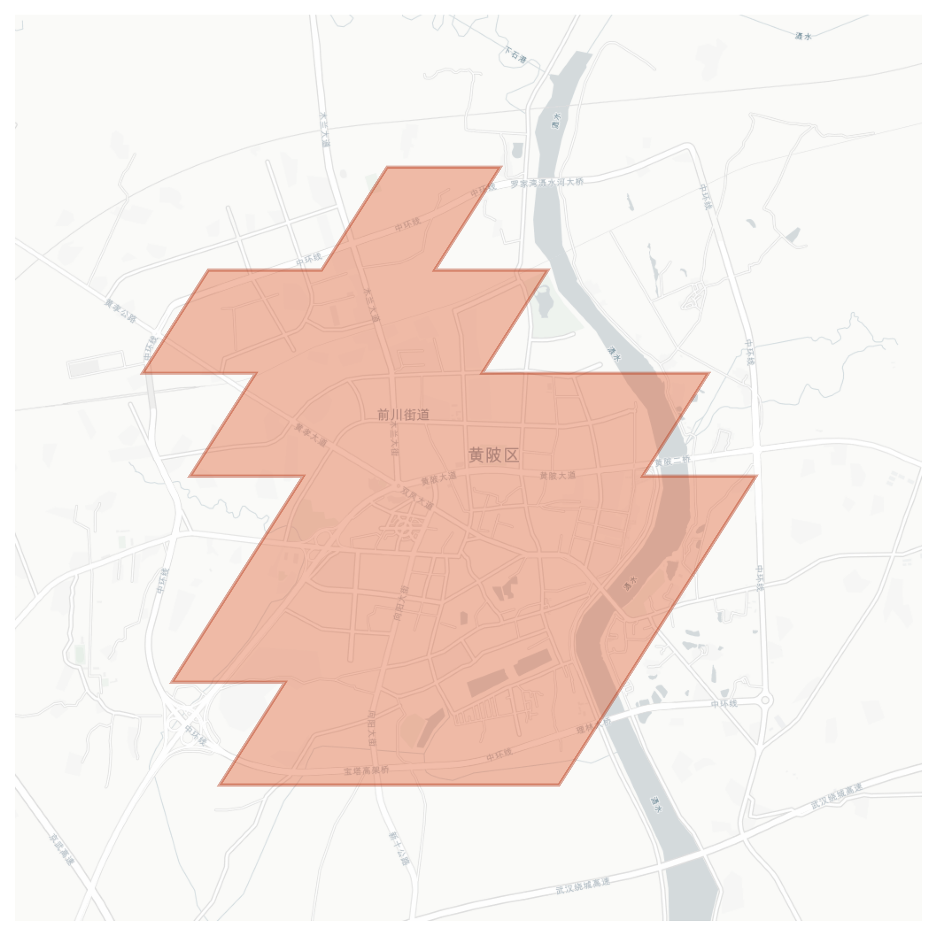 Huangpi geographic map