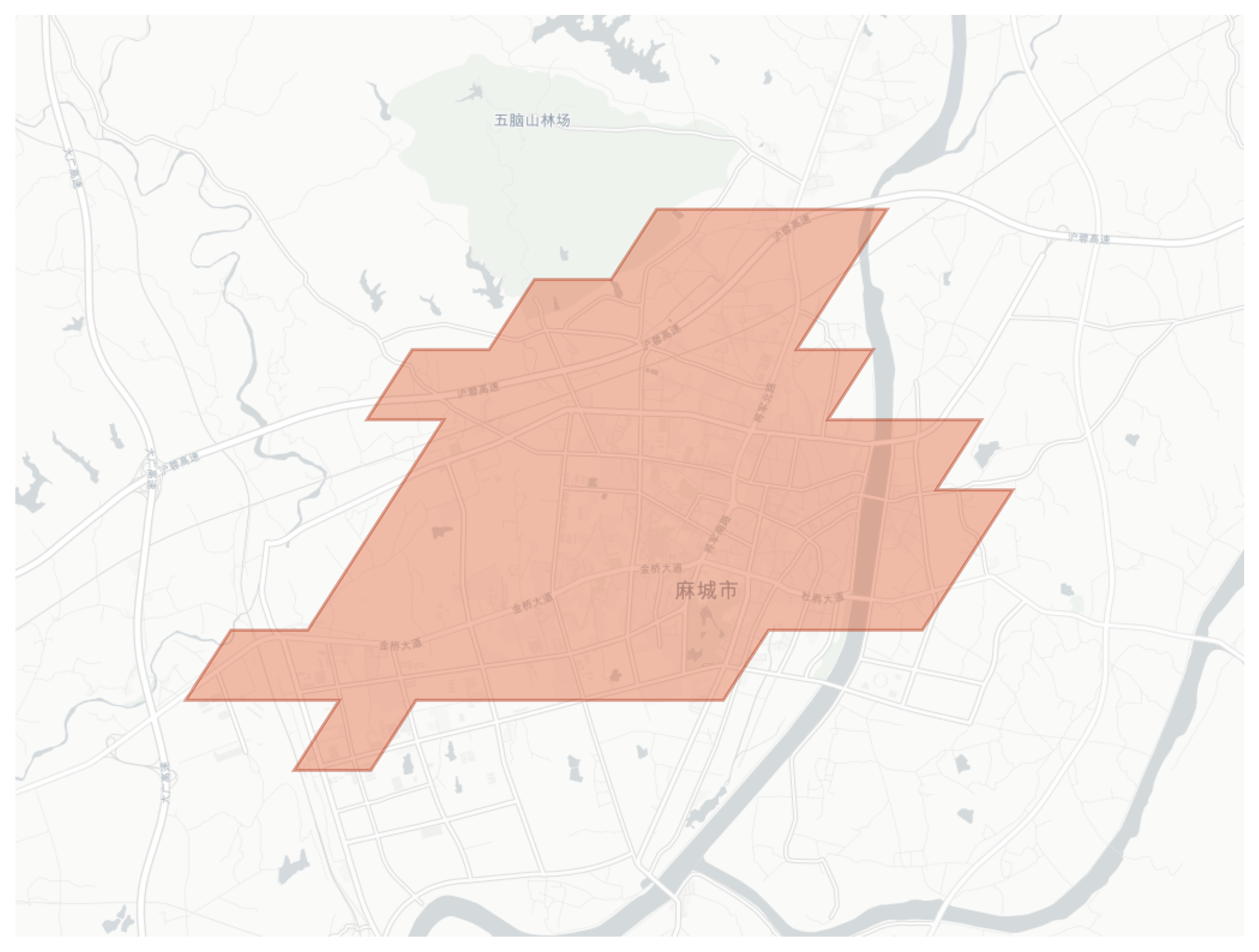 Macheng geographic map