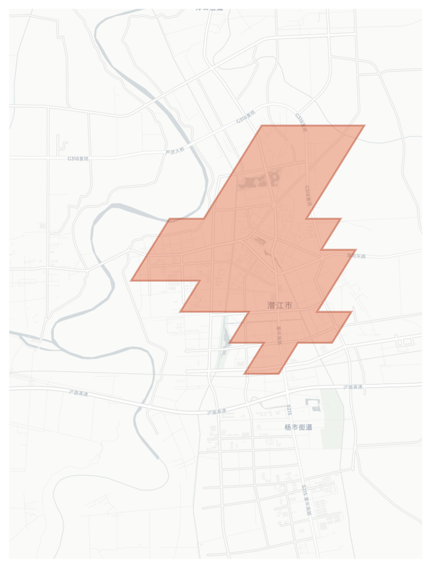 Qianjiang geographic map