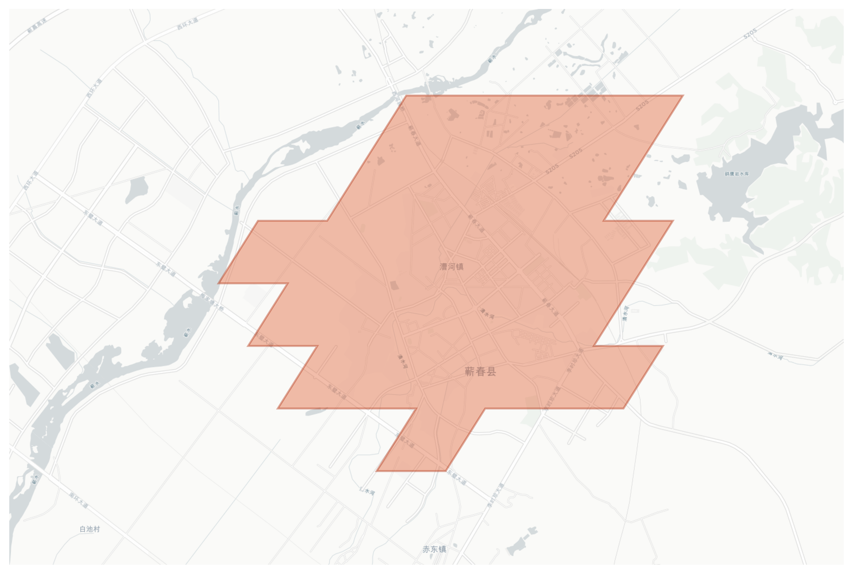Qichun County geographic map