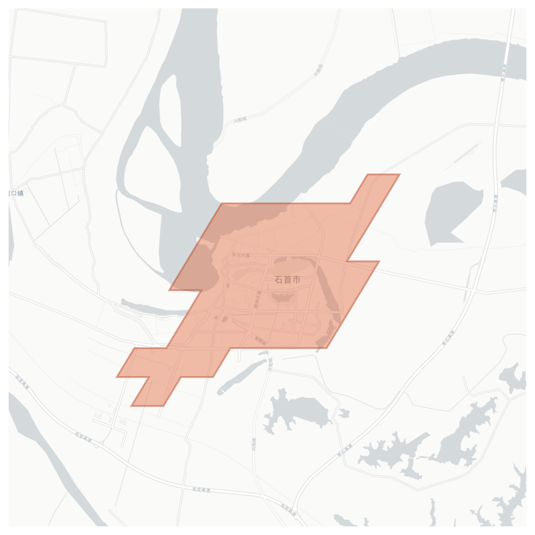 Shishou geographic map