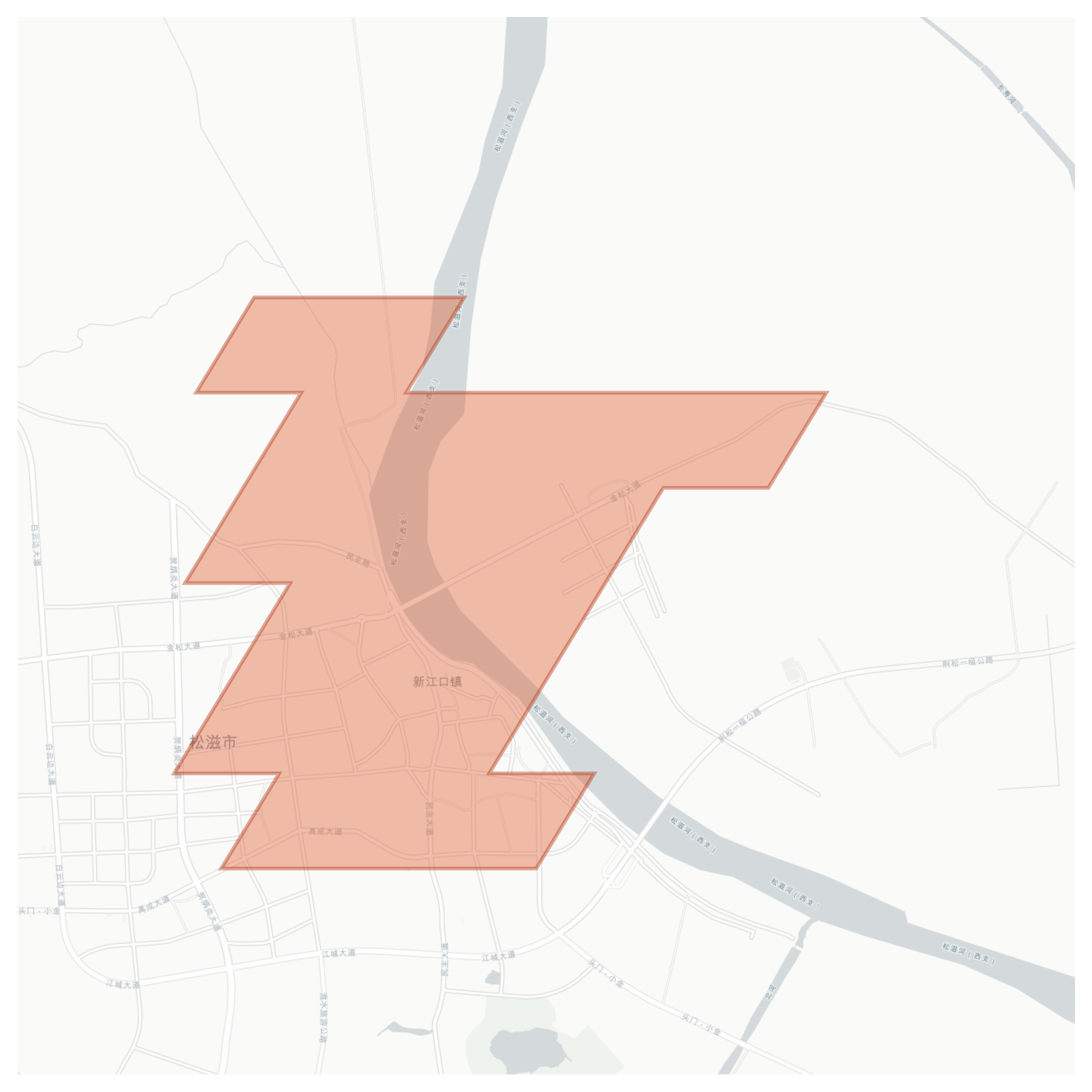 Songzi geographic map