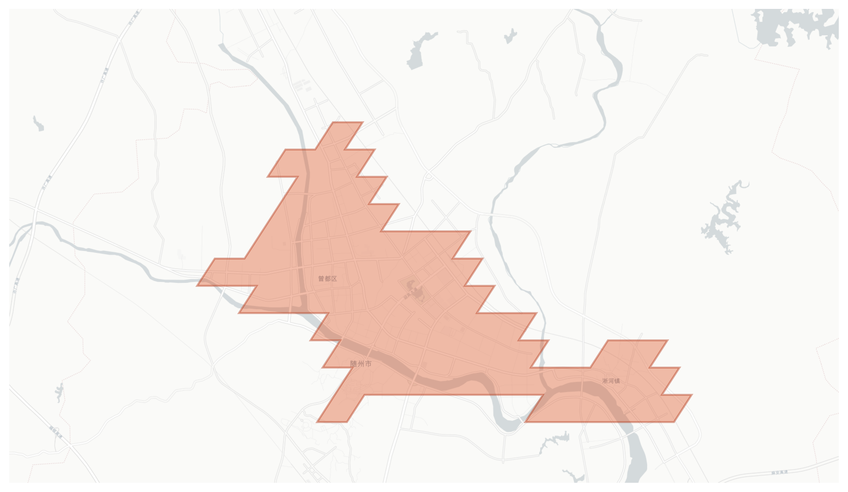 Suizhou geographic map