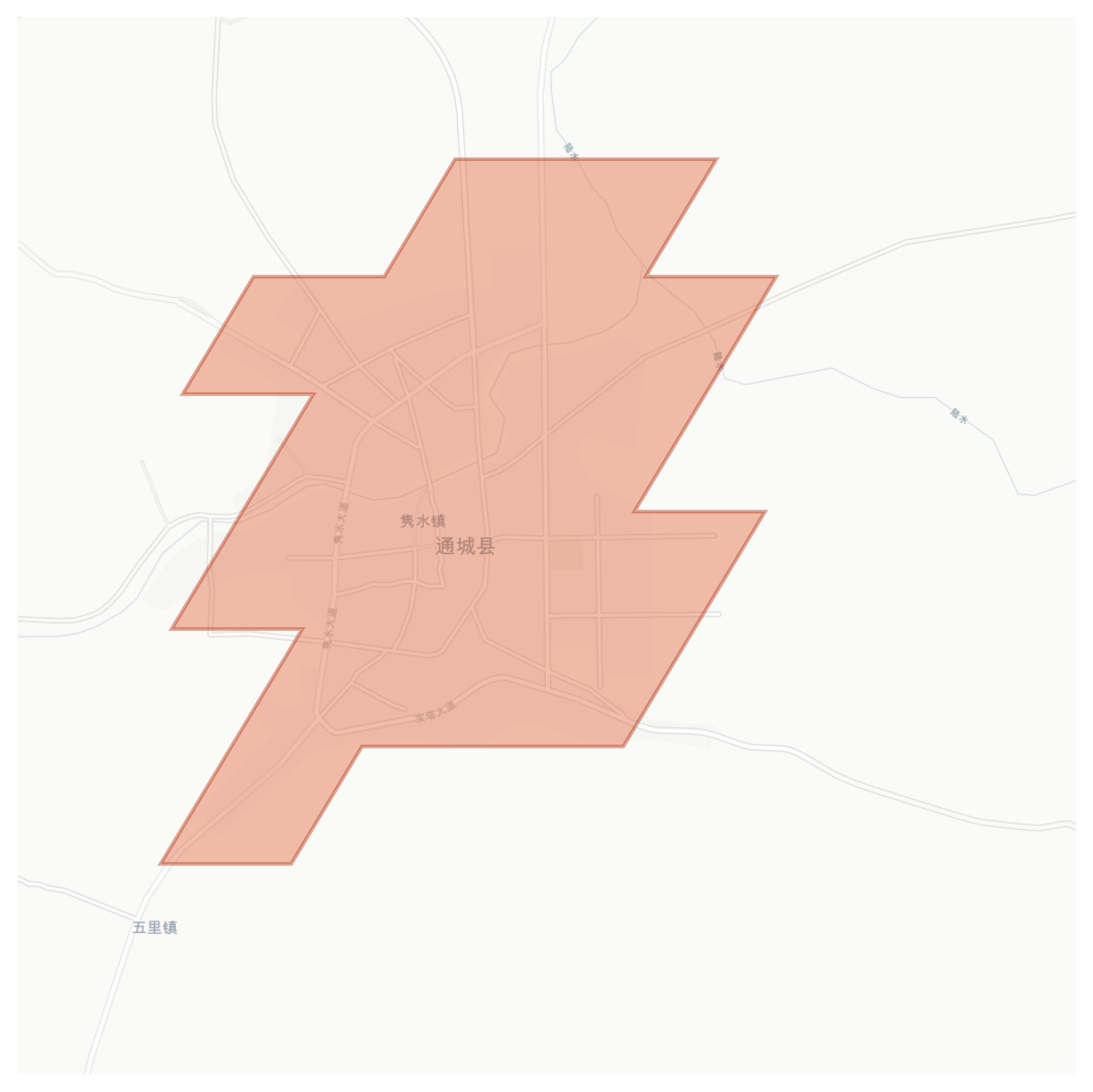 Tongcheng geographic map