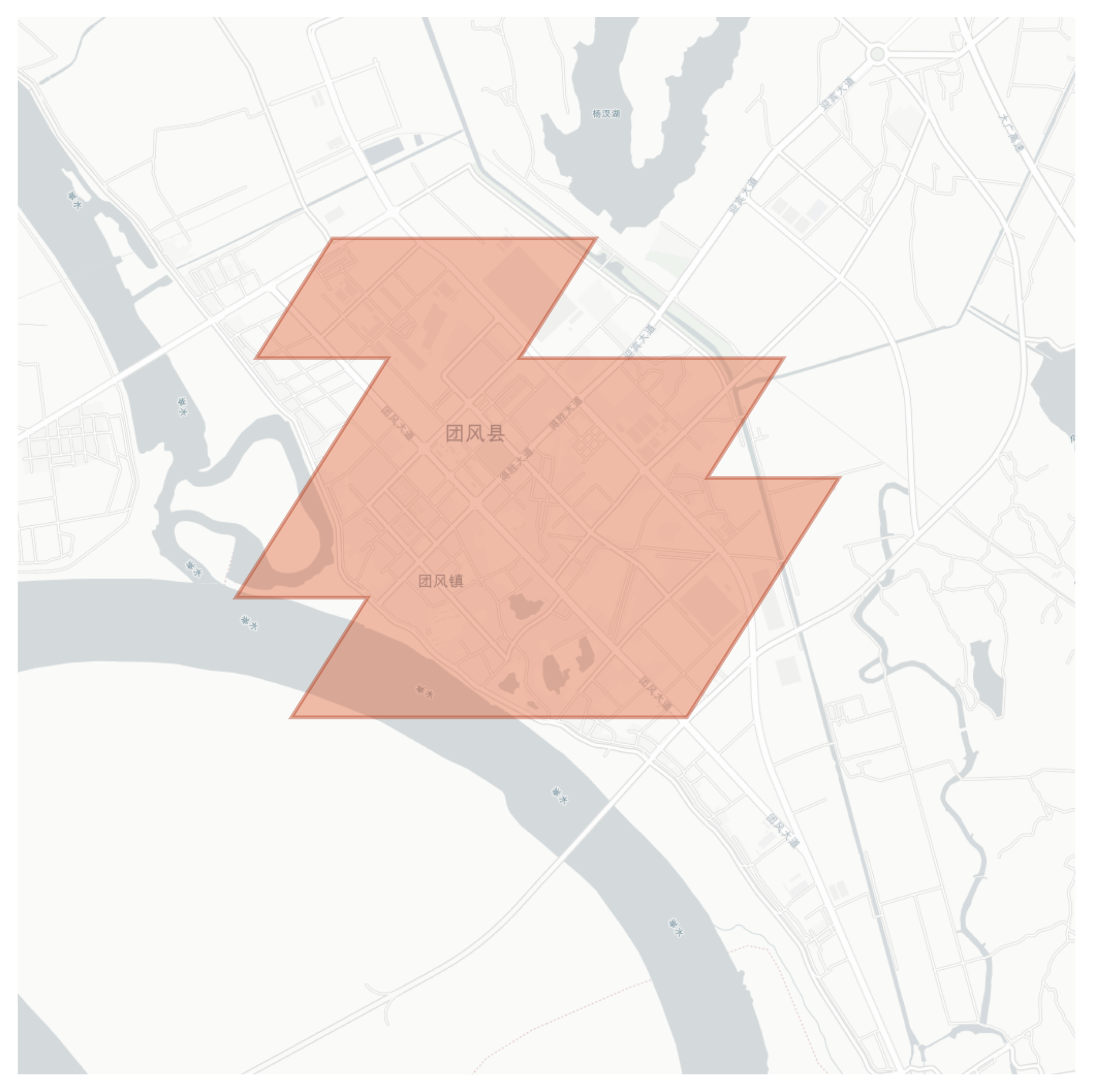 Tuanfeng geographic map