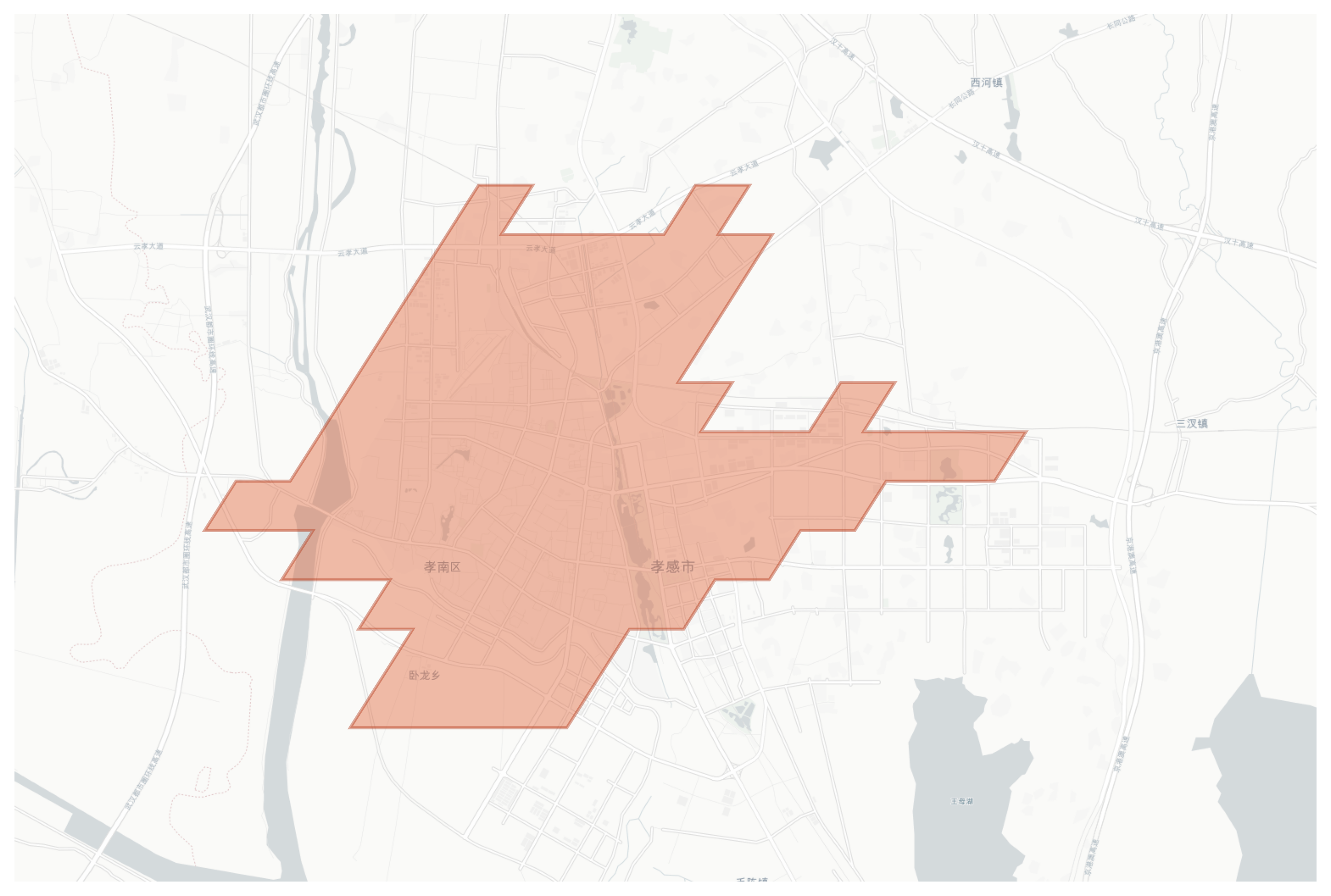 Xiaogan geographic map