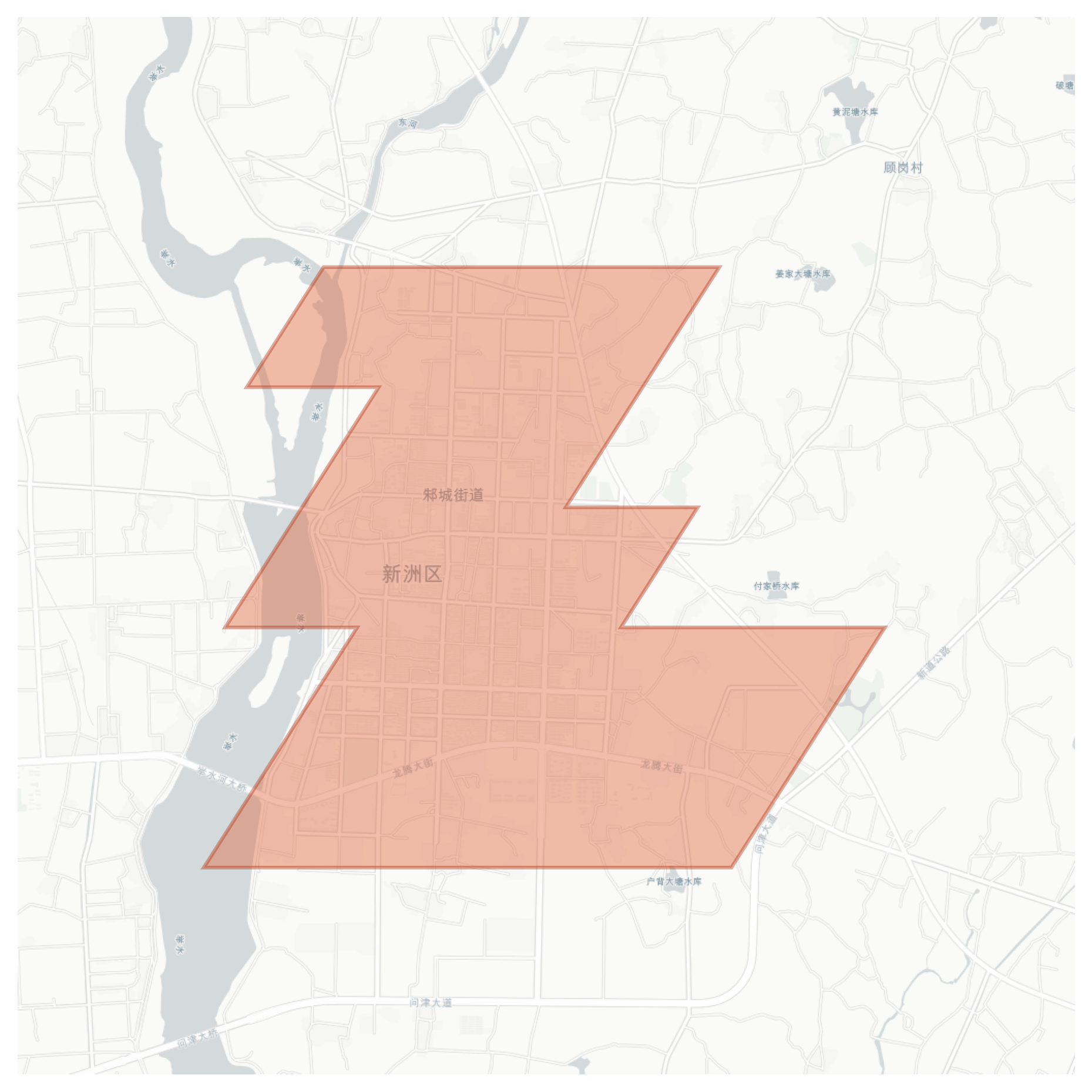 Xinzhou District geographic map