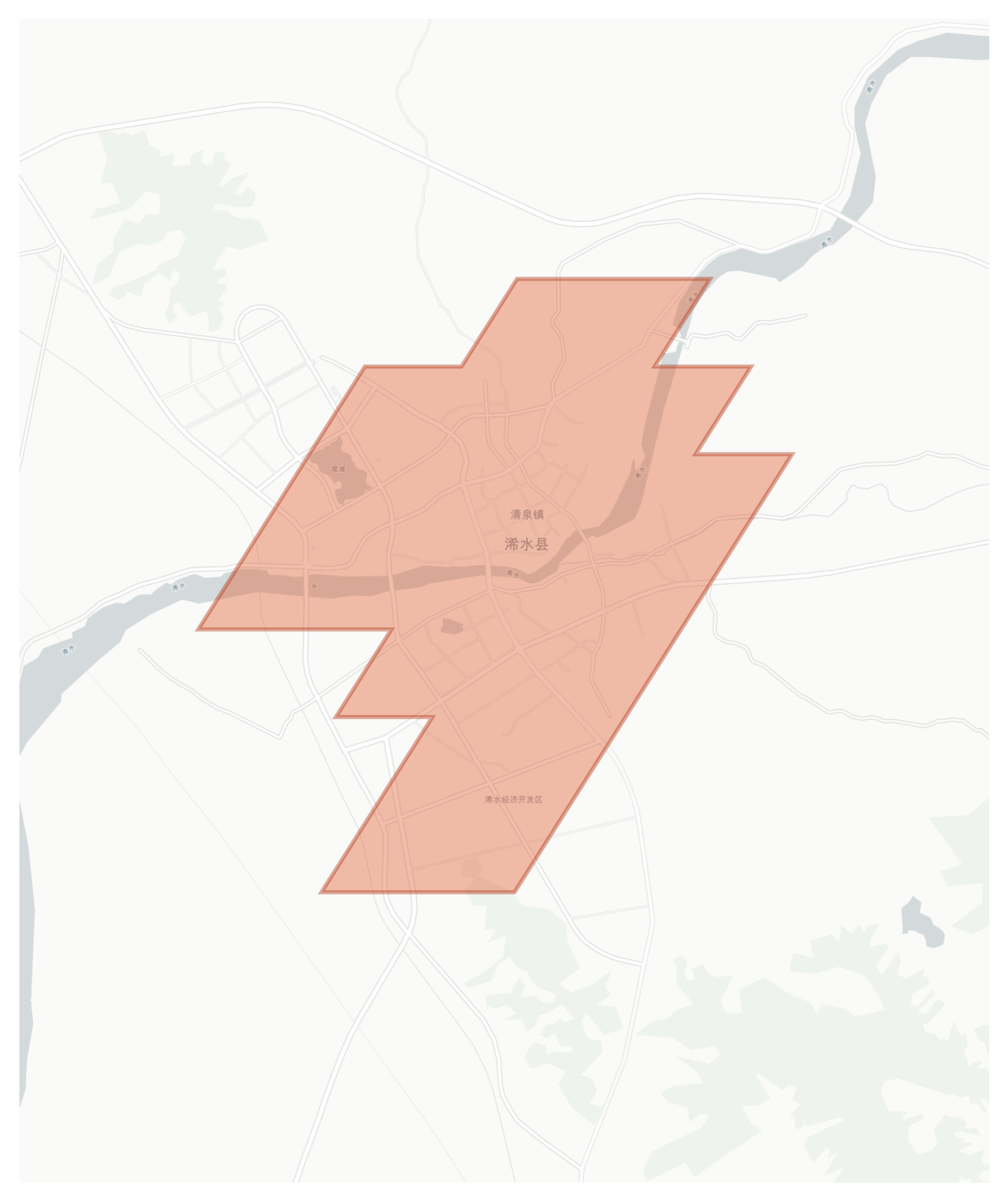 Xishui County geographic map