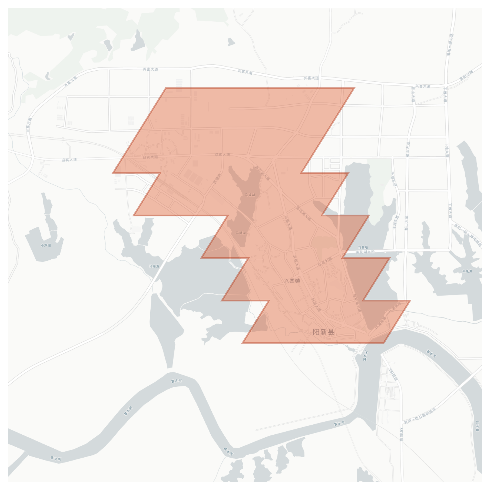 Yangxin geographic map