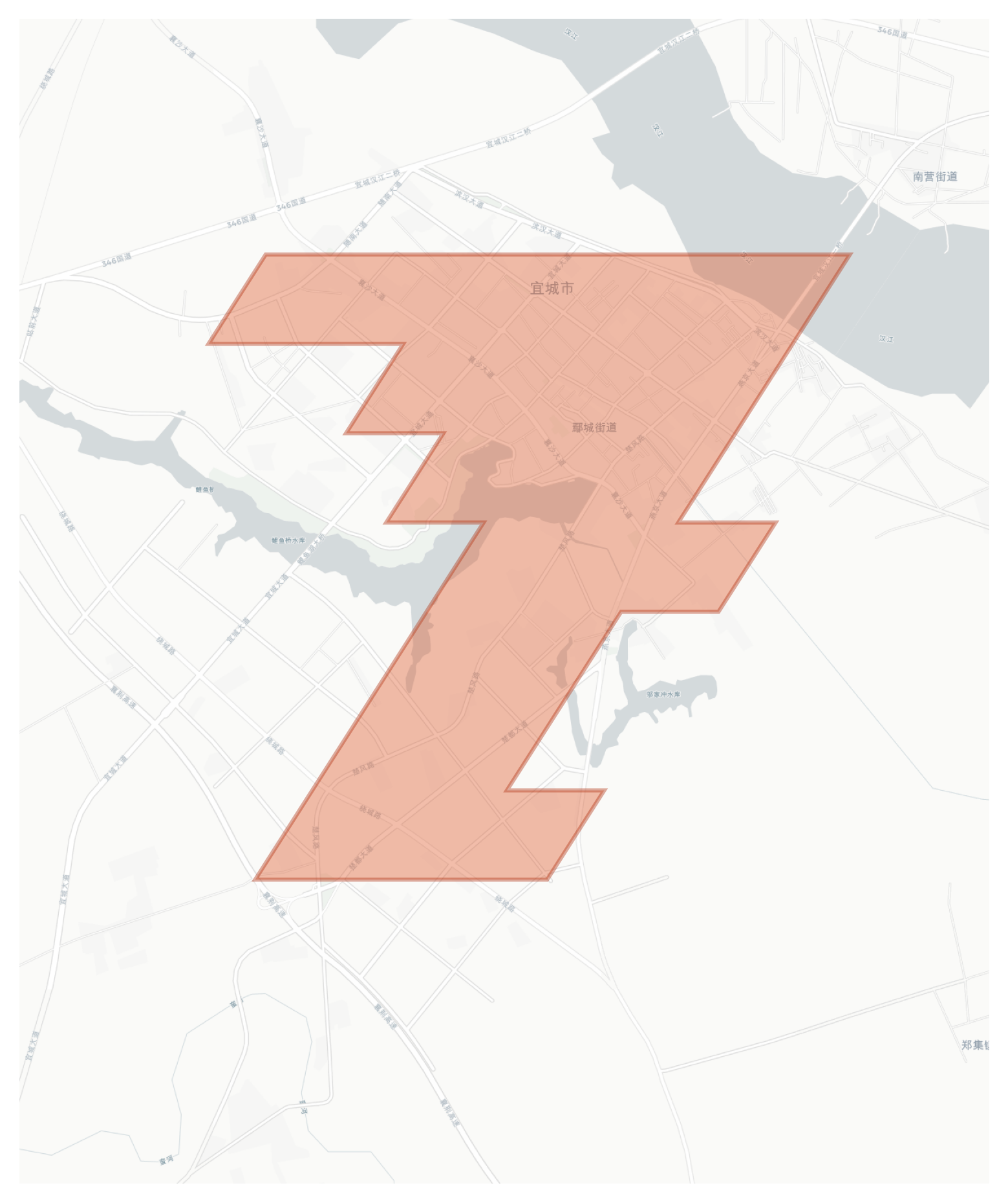 Yicheng geographic map