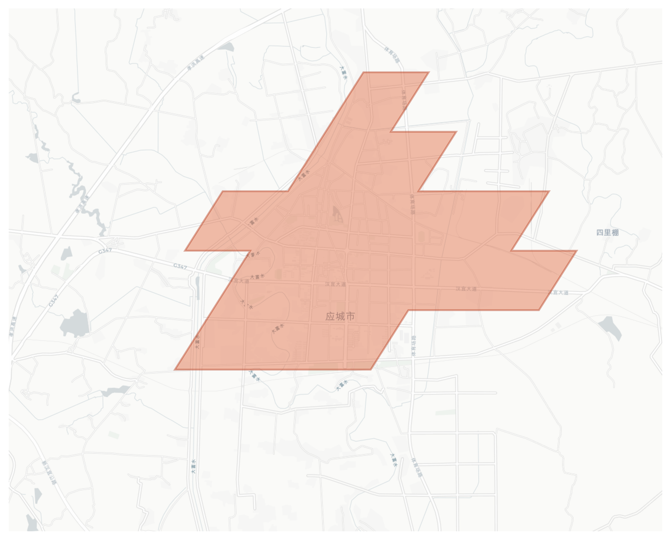 Yingcheng geographic map