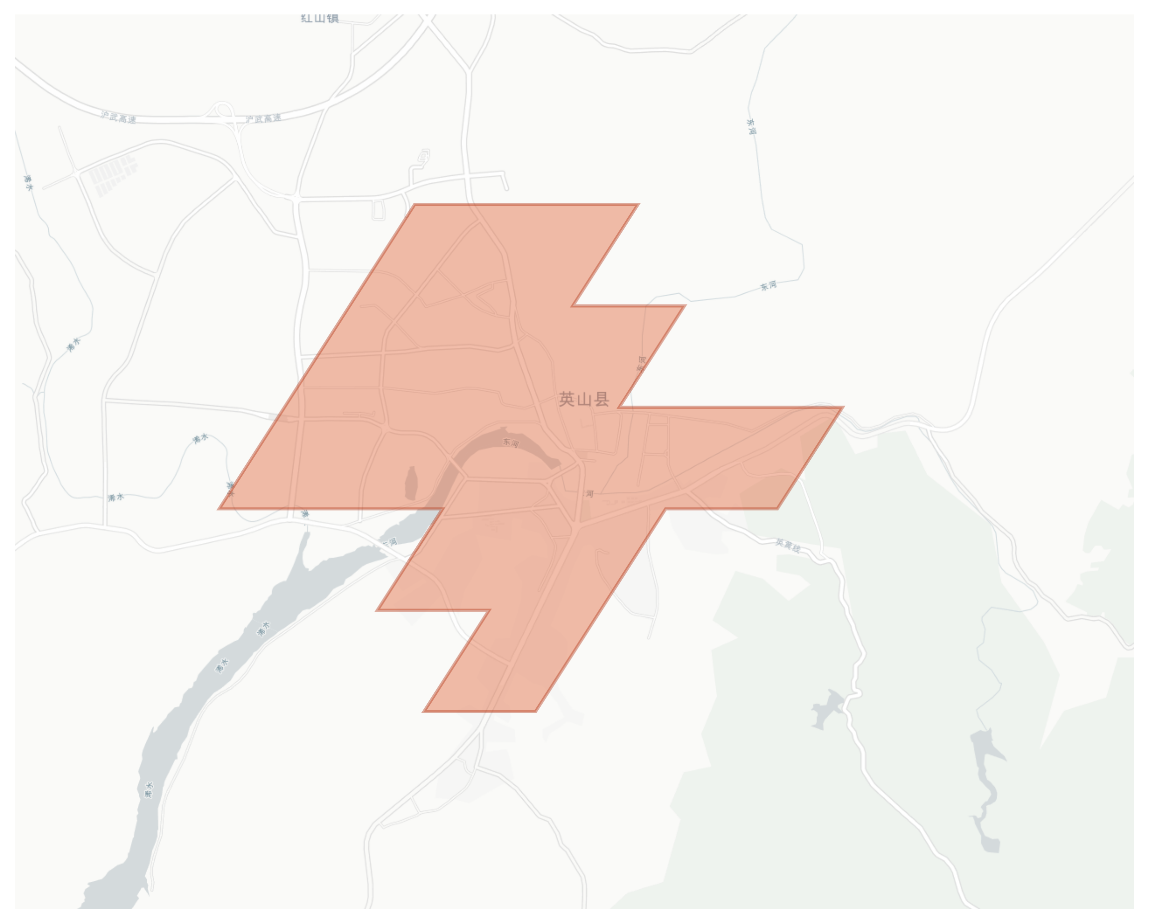 Yingshan County geographic map