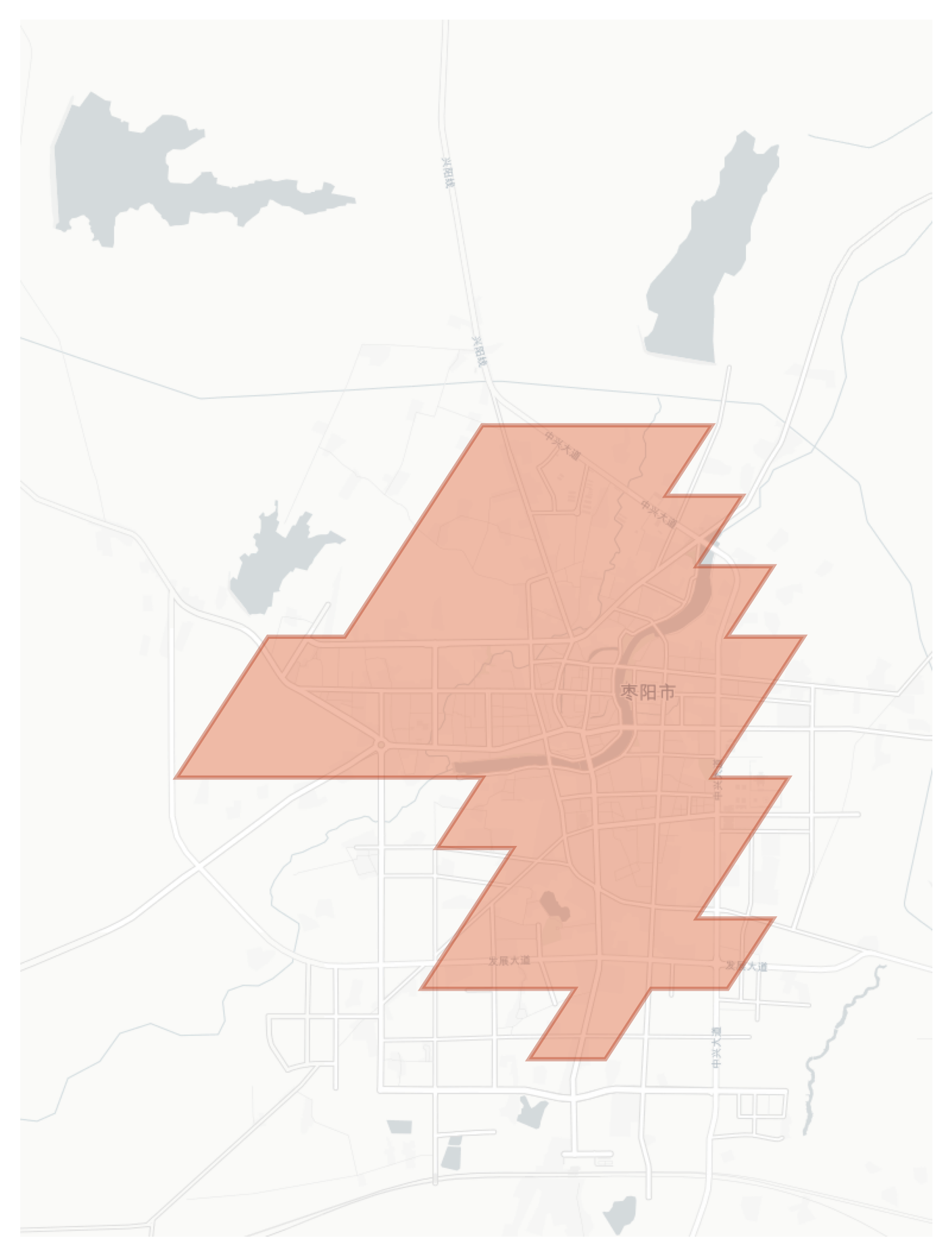 Zaoyang geographic map