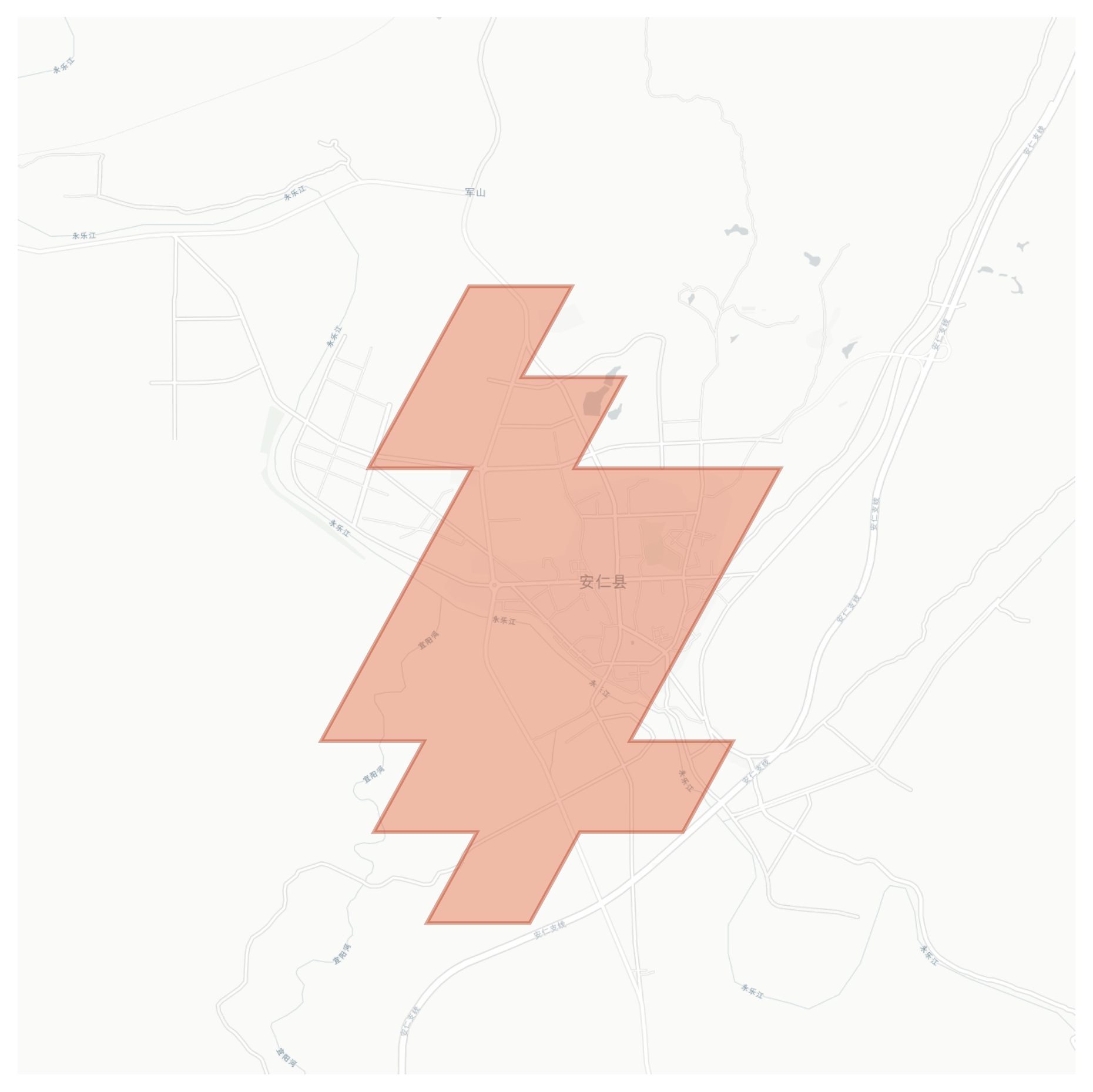 Anren geographic map