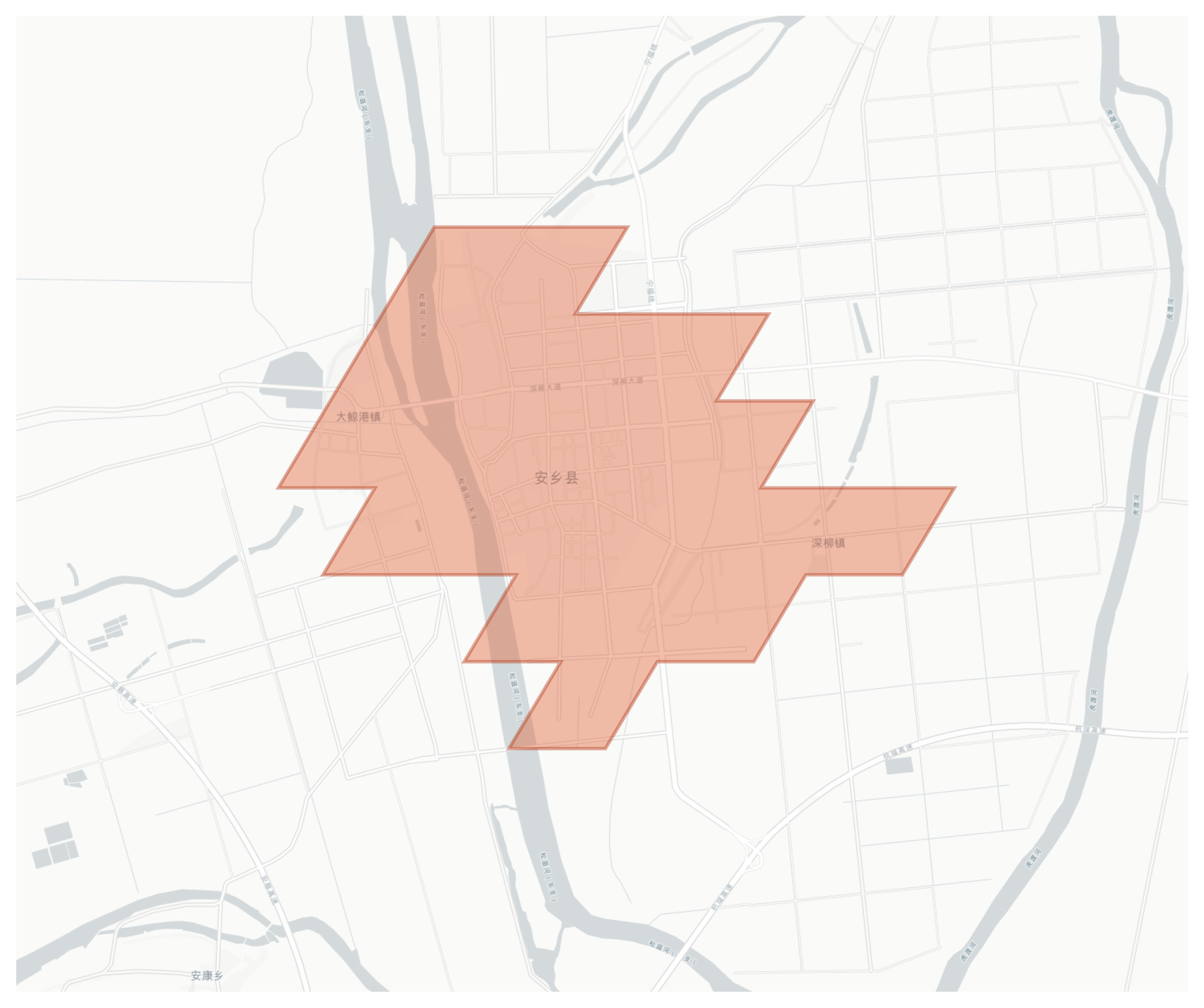 Anxiang geographic map