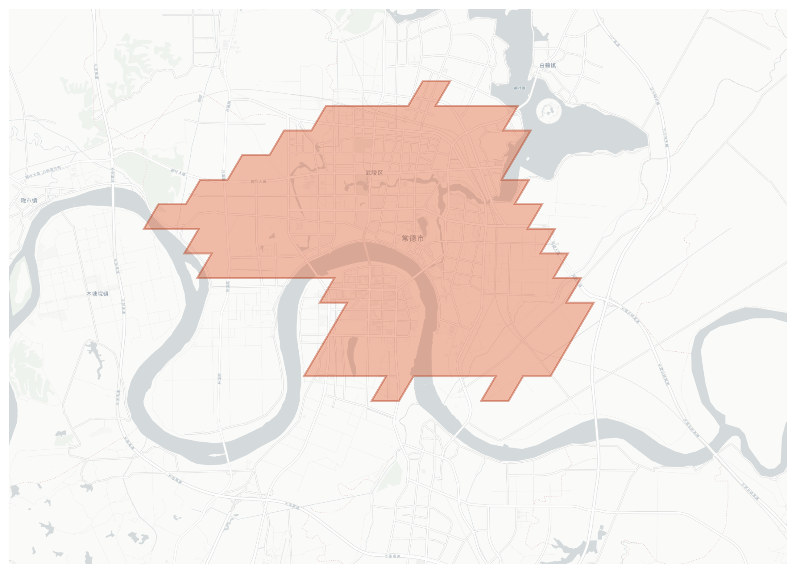 Changde geographic map
