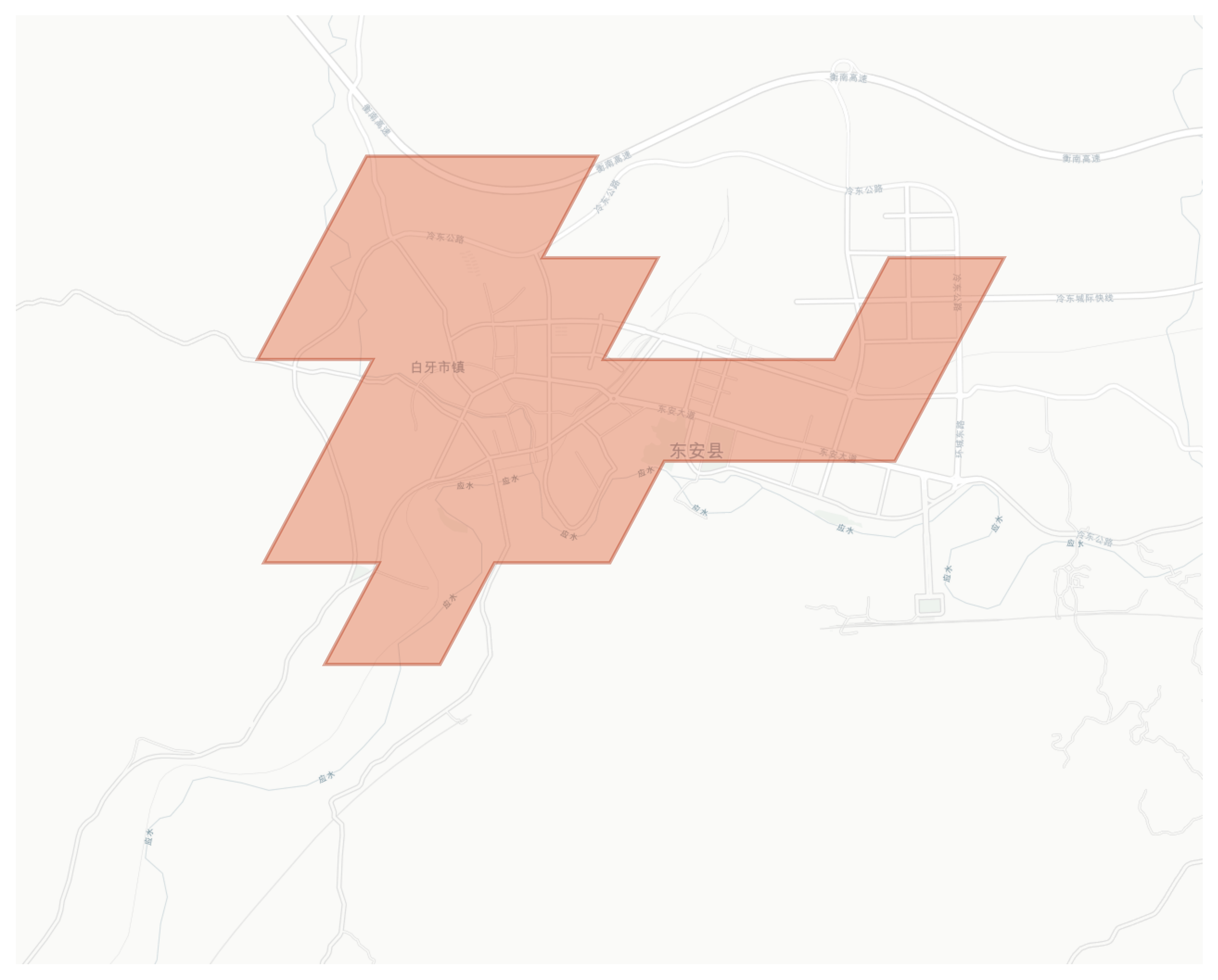 Dong'an geographic map