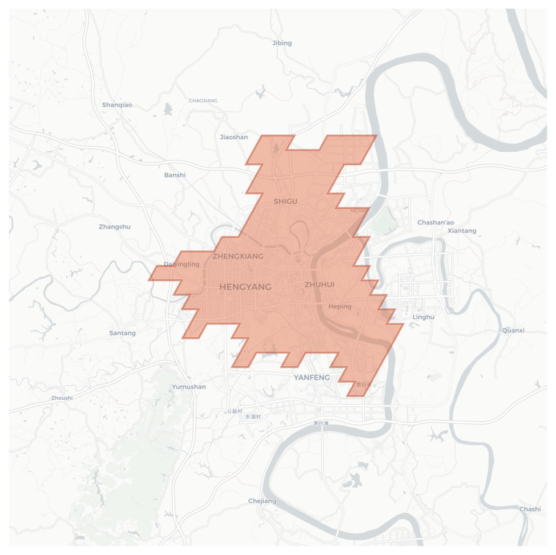Hengyang geographic map