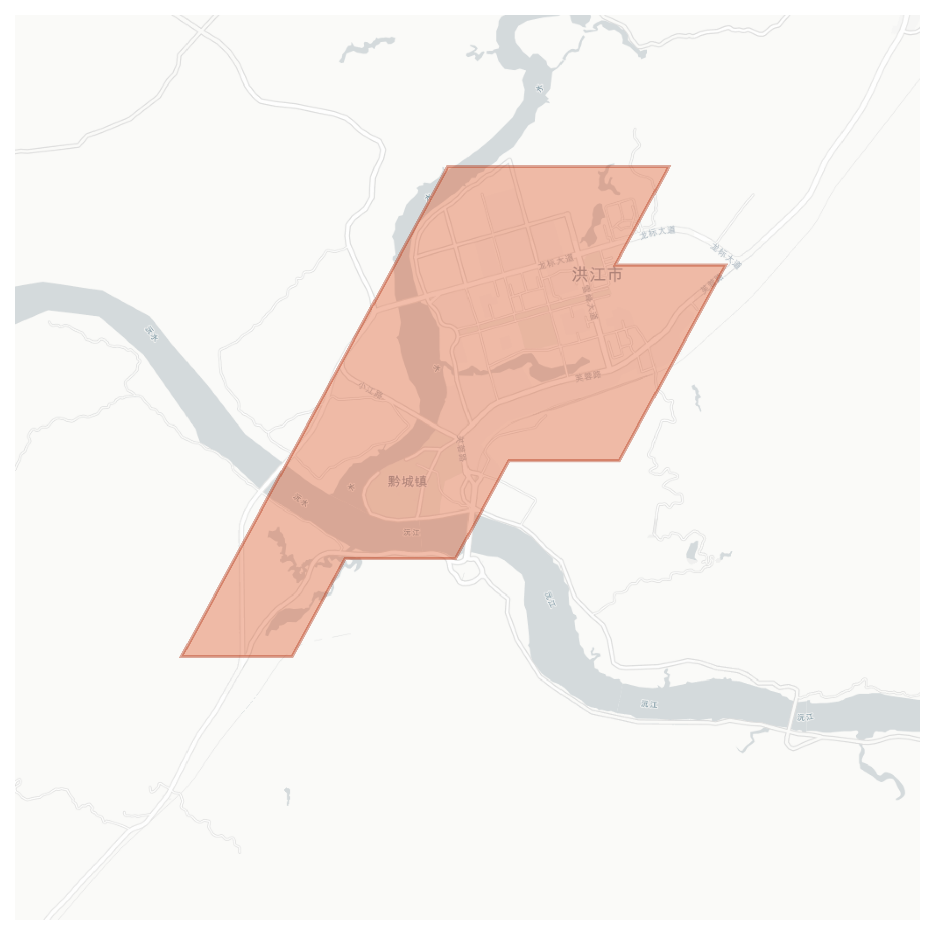 Hongjiang geographic map
