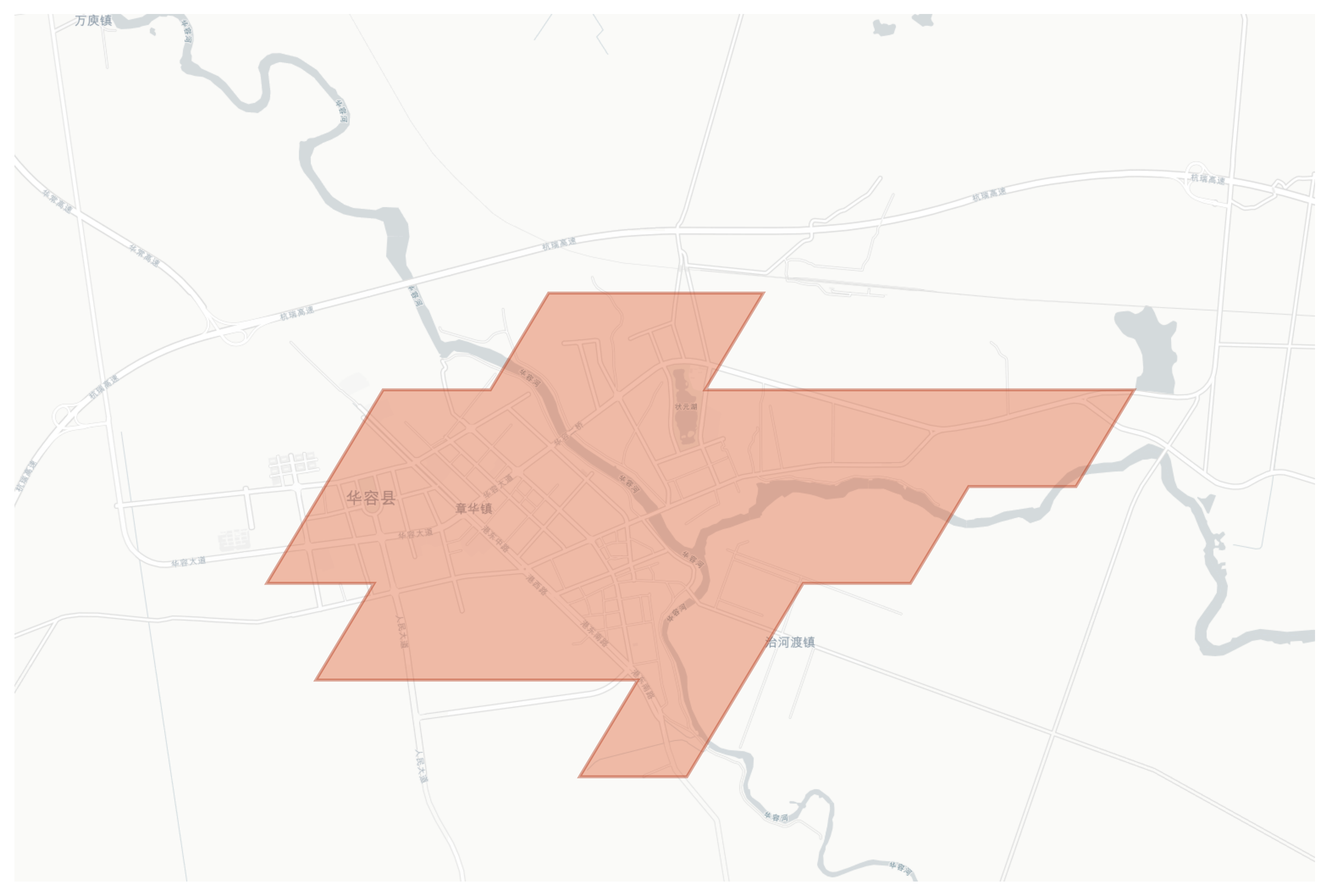 Huarong geographic map