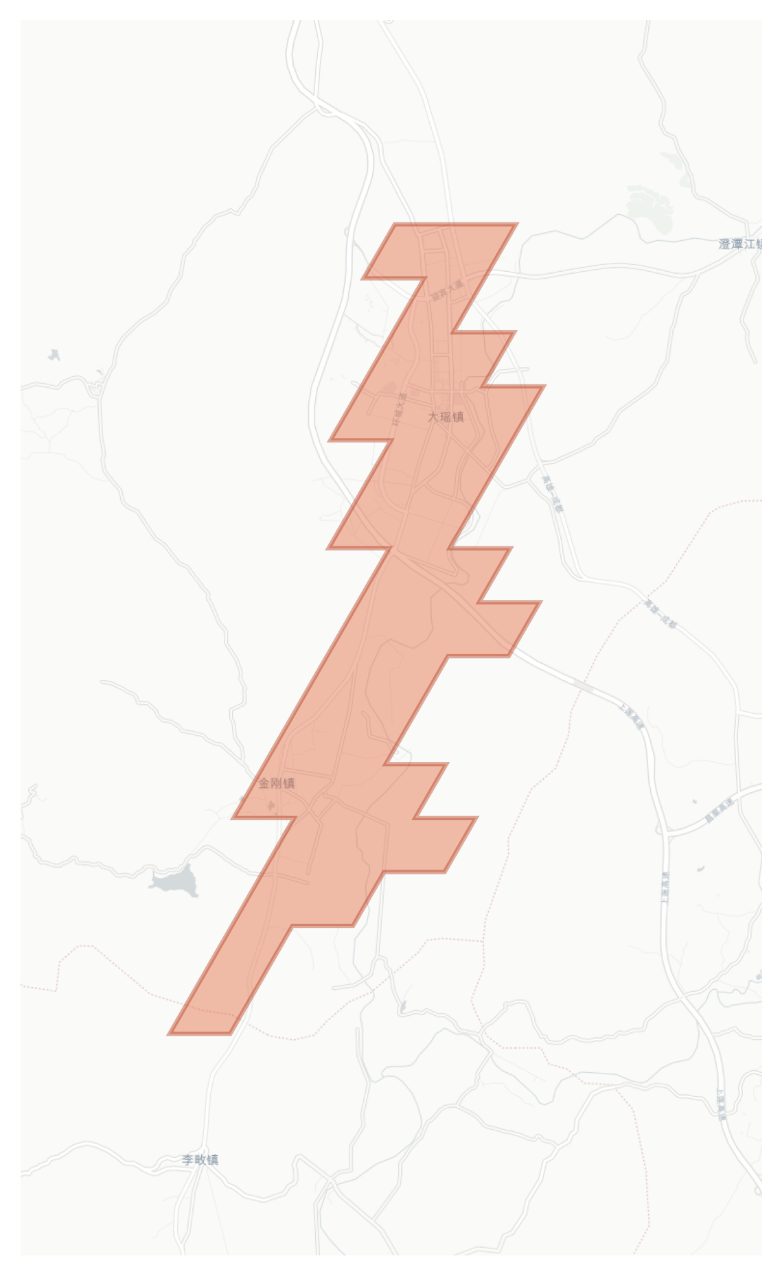 Jingang geographic map
