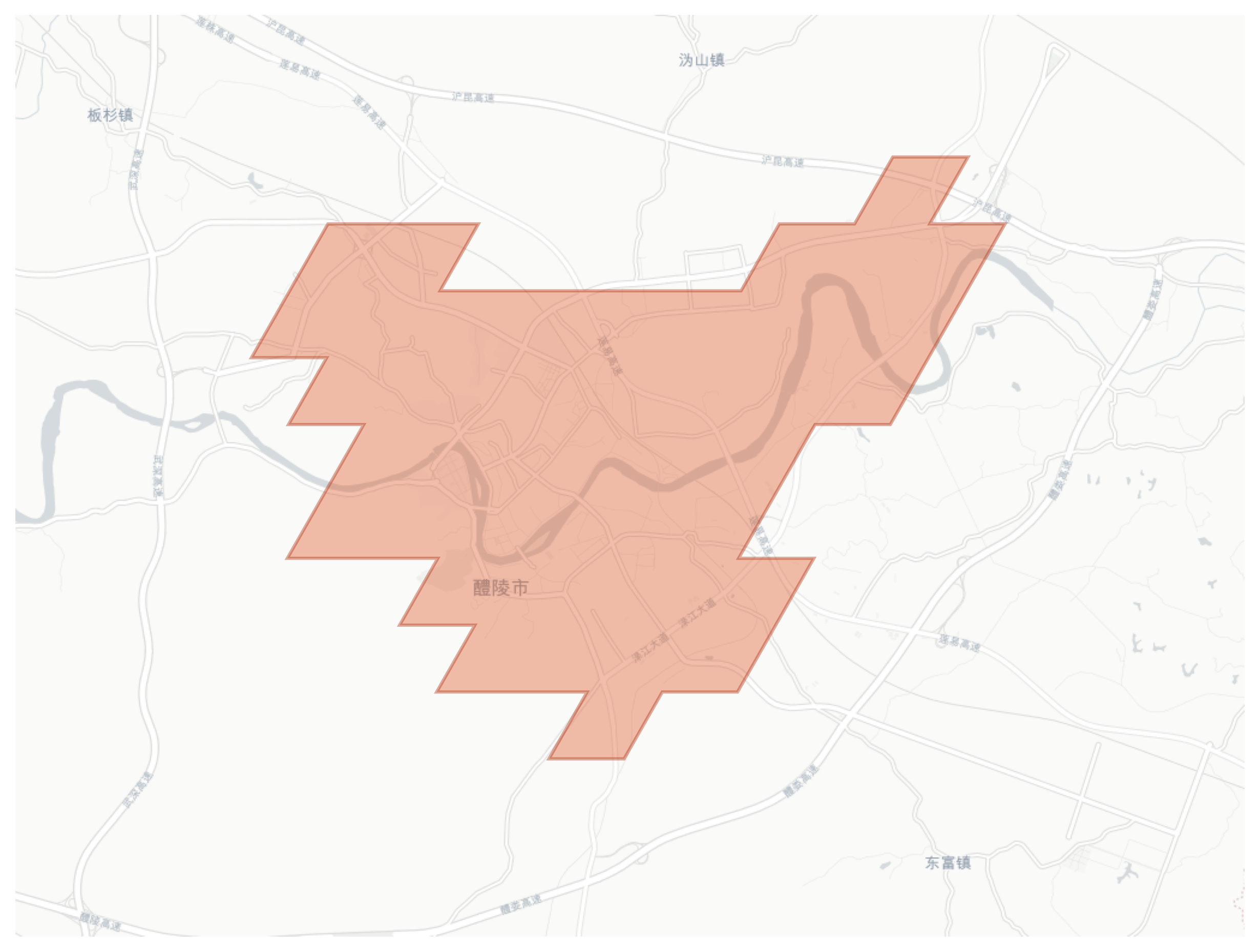 Liling geographic map
