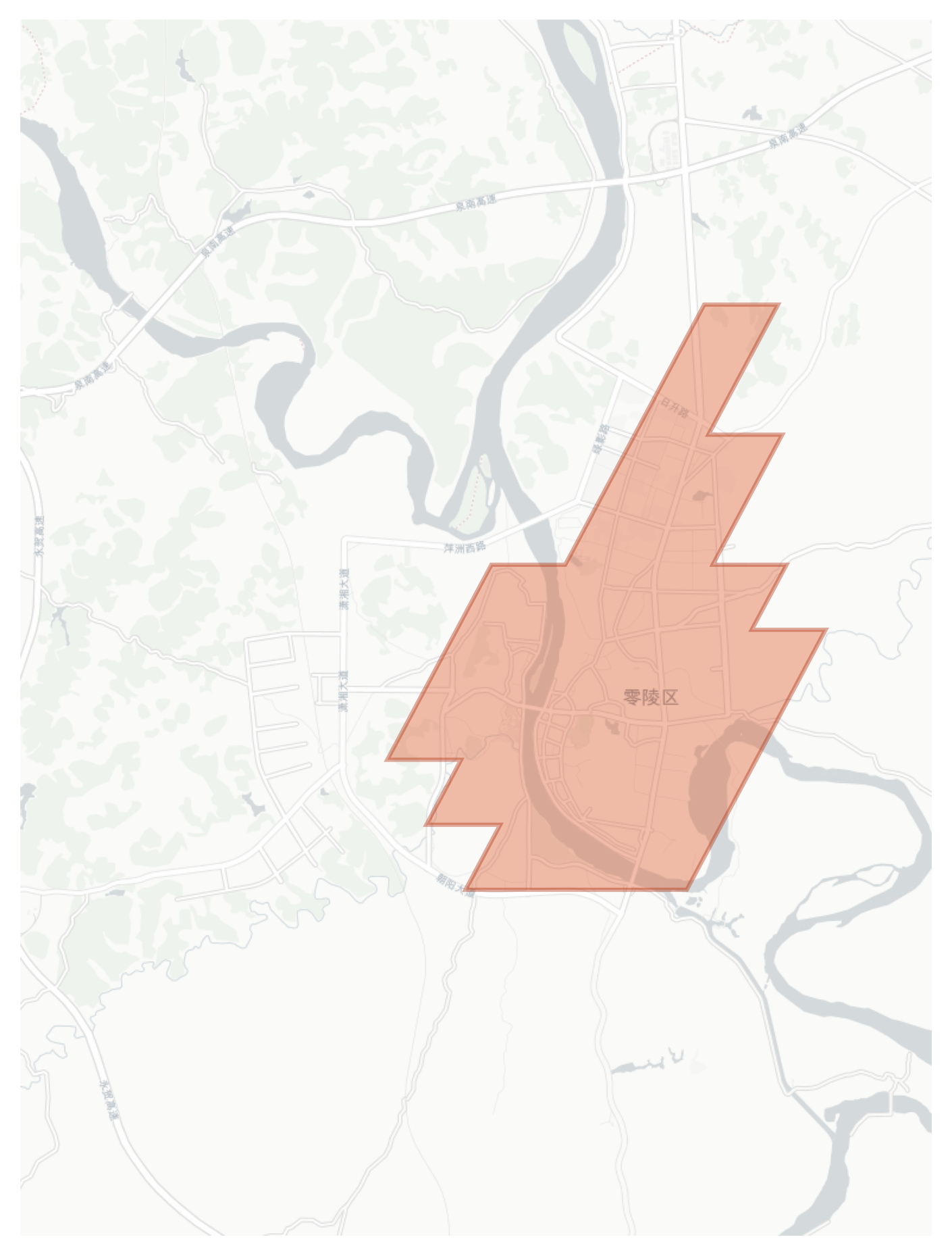 Lingling geographic map