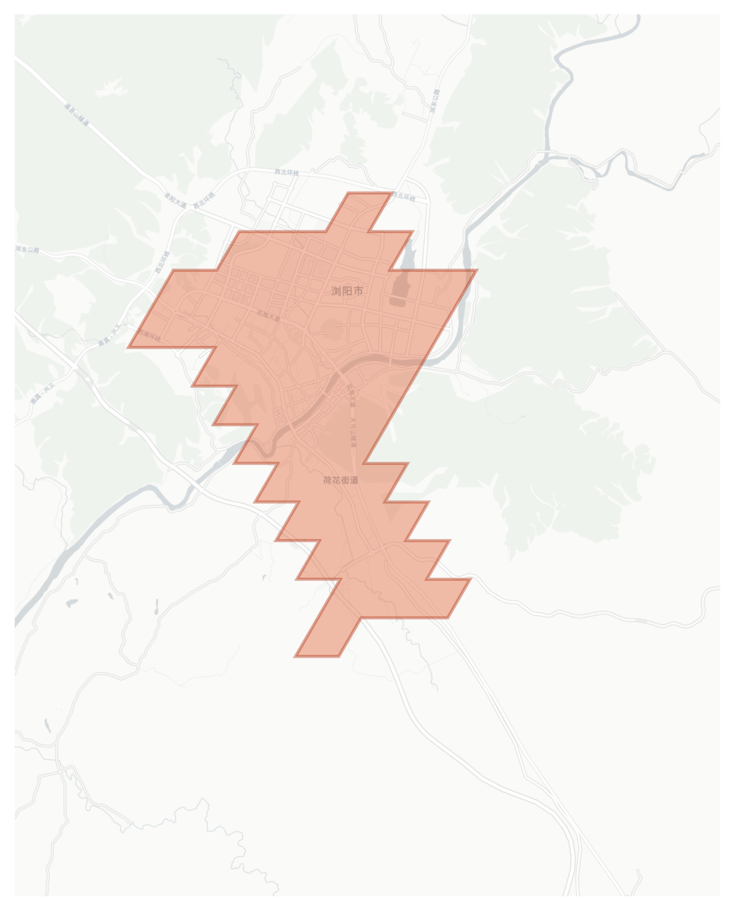 Liuyang geographic map