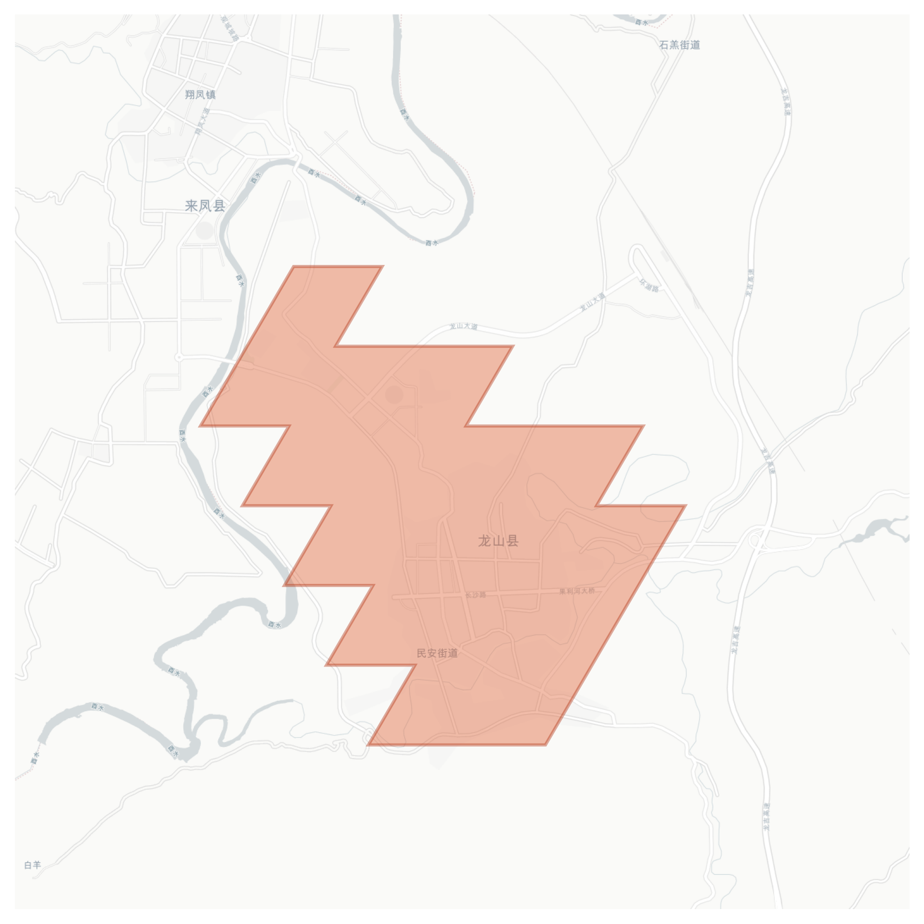 Longshan geographic map