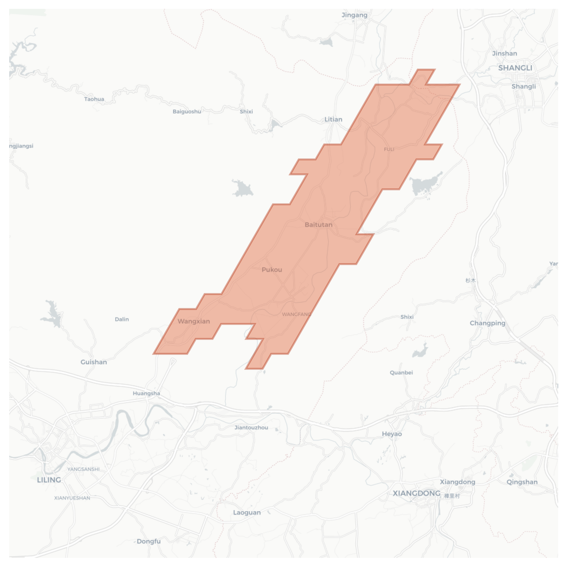 Pukou geographic map