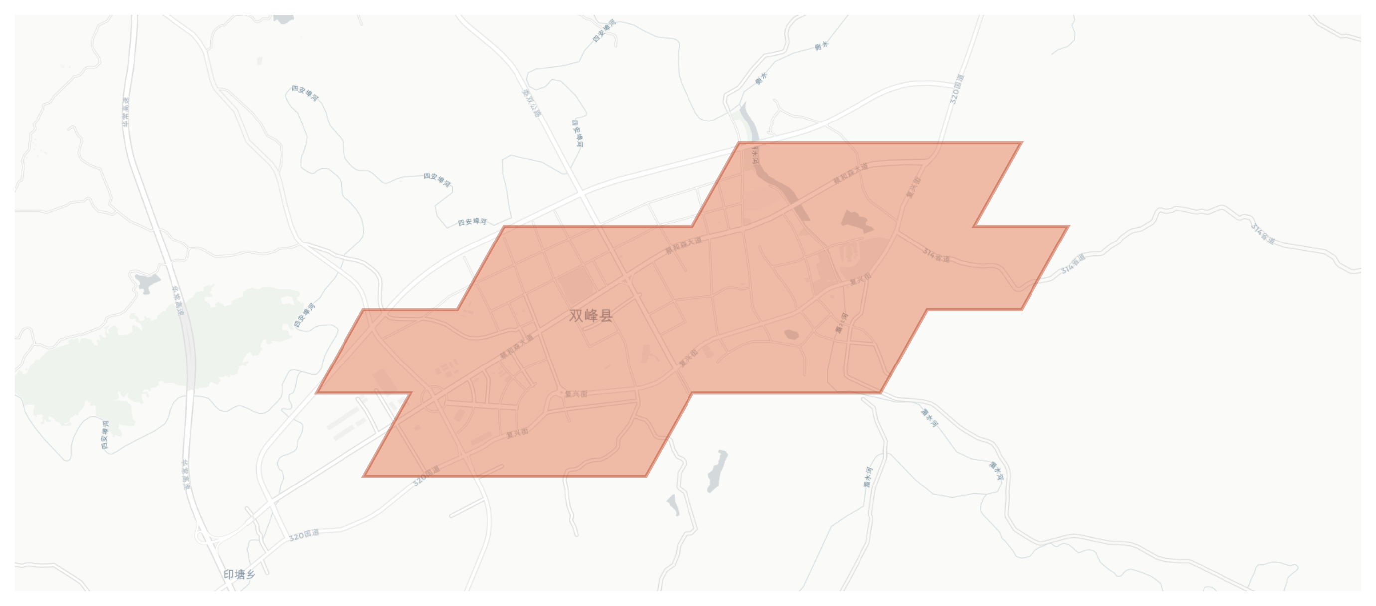 Shuangfeng geographic map