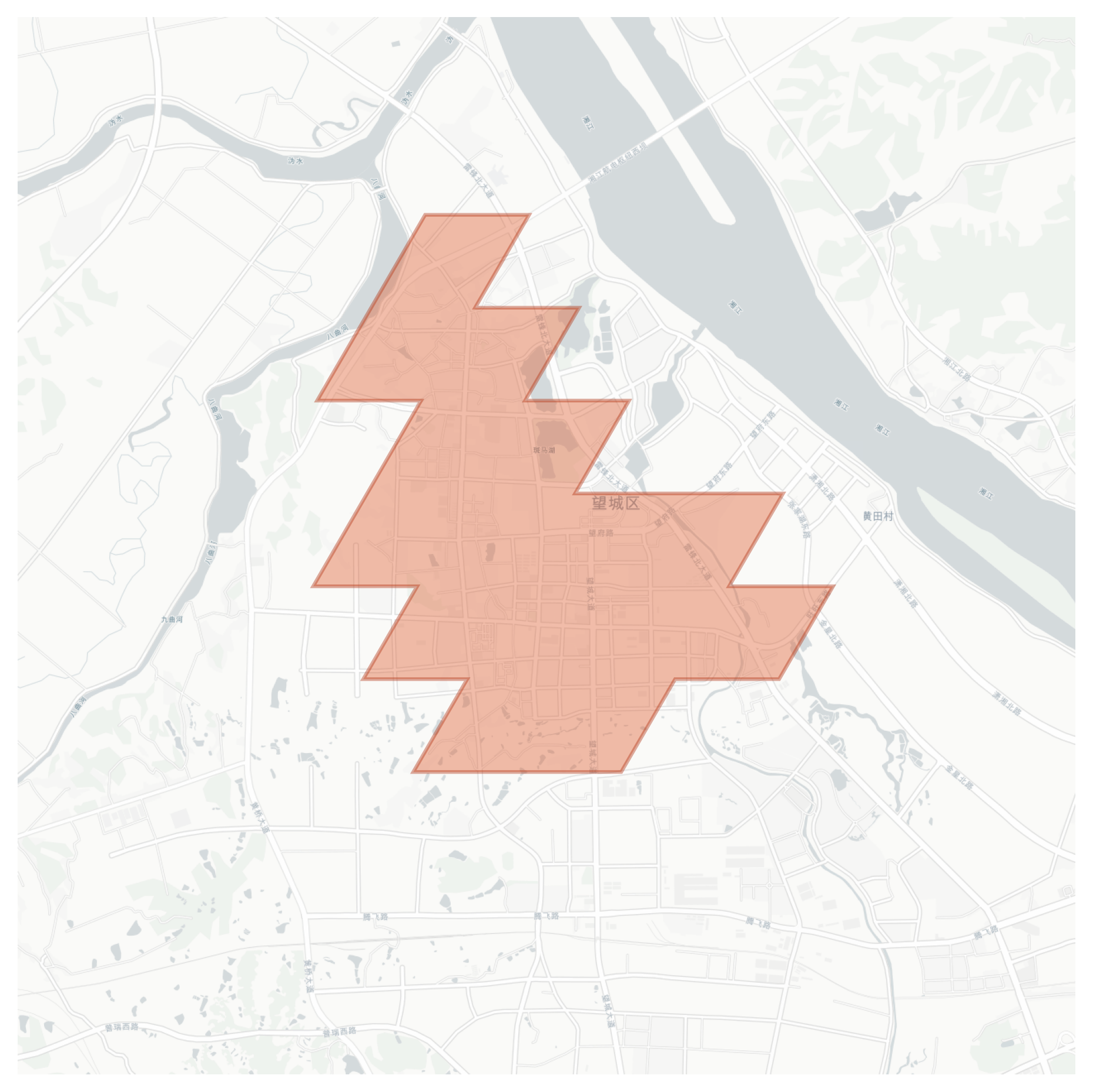 Wangcheng geographic map