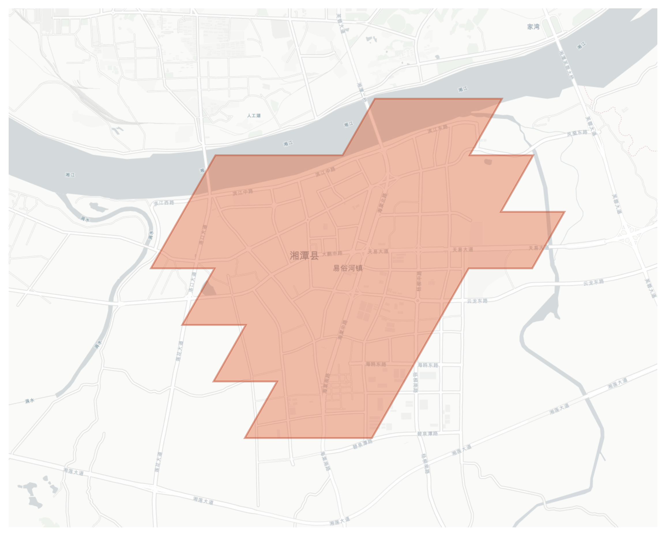 Xiangtan geographic map