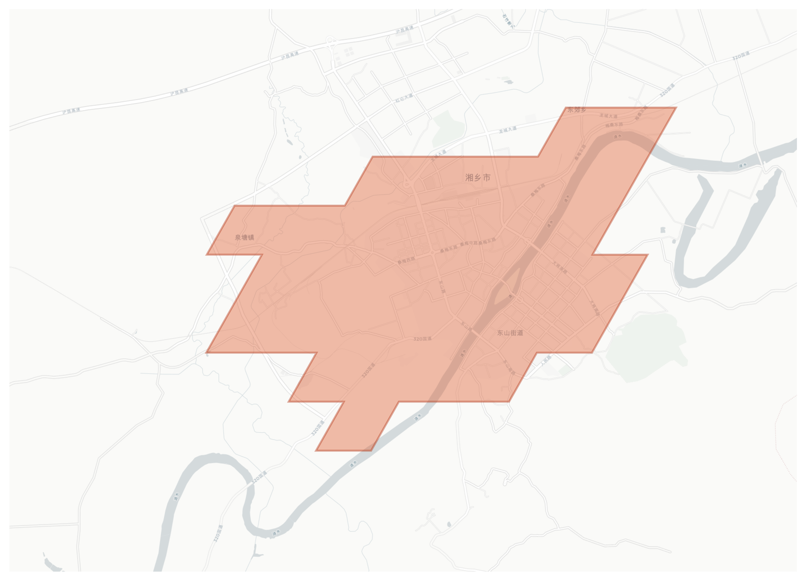 Xiangxiang geographic map