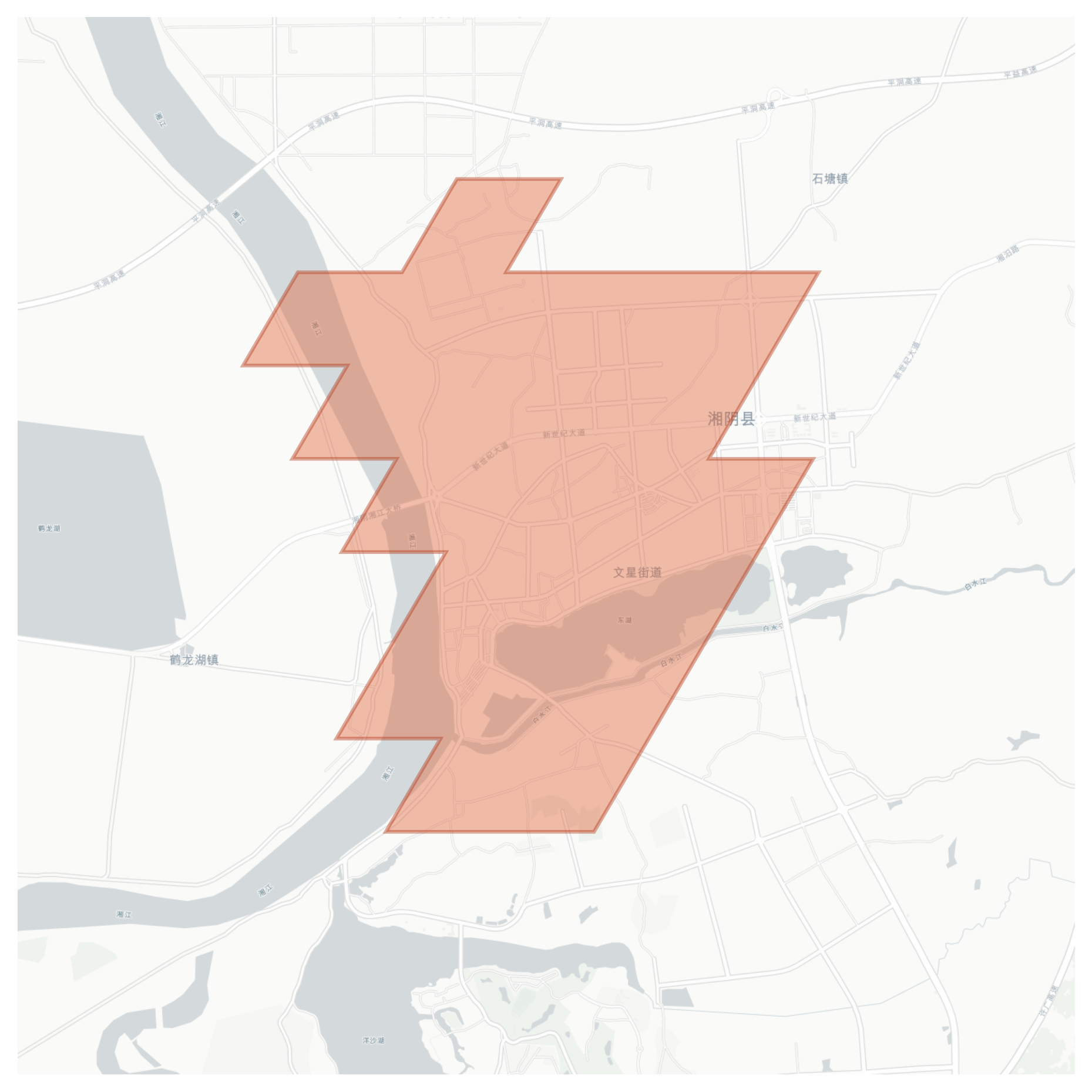 Xiangyin geographic map
