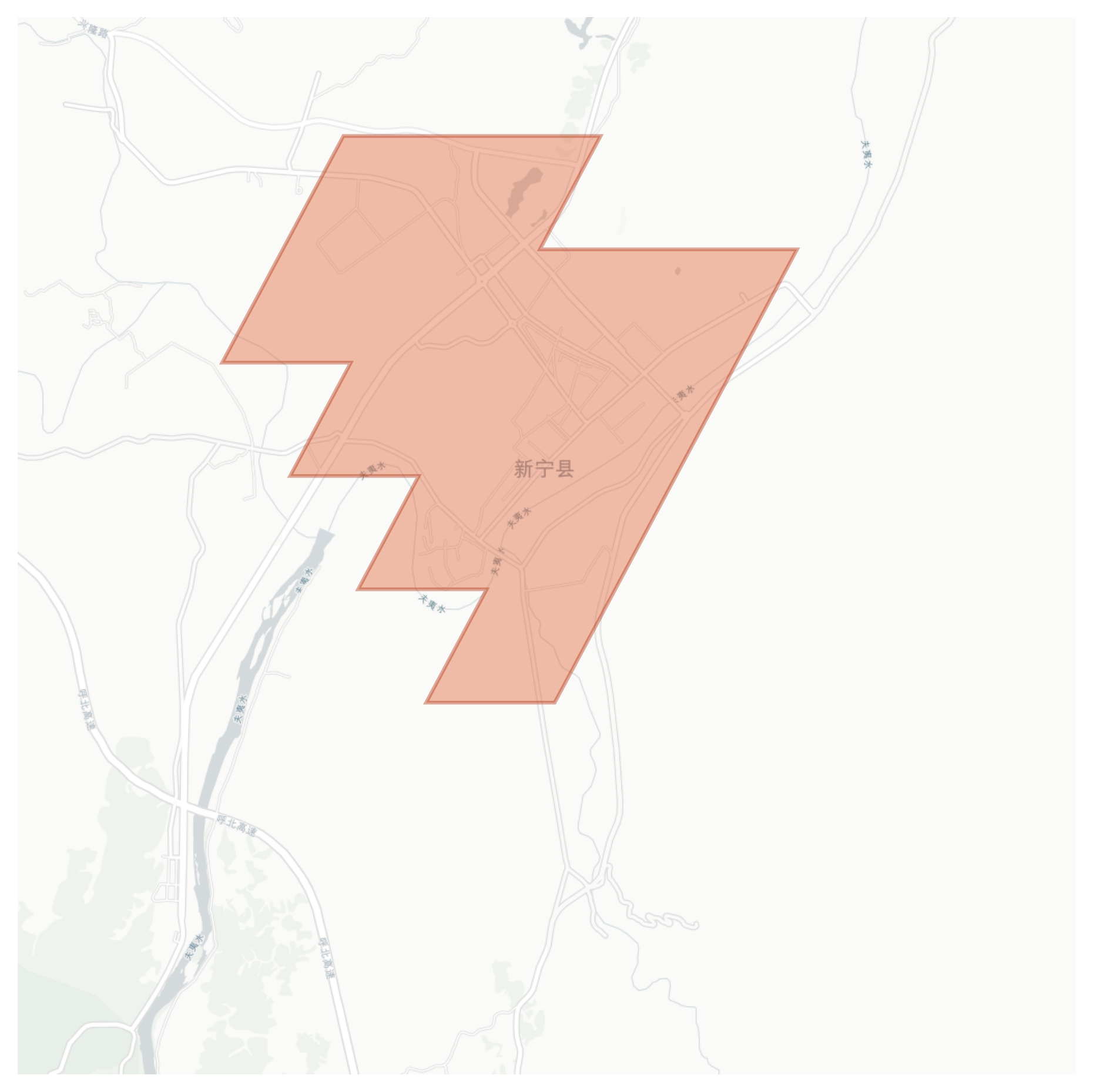Xinning geographic map
