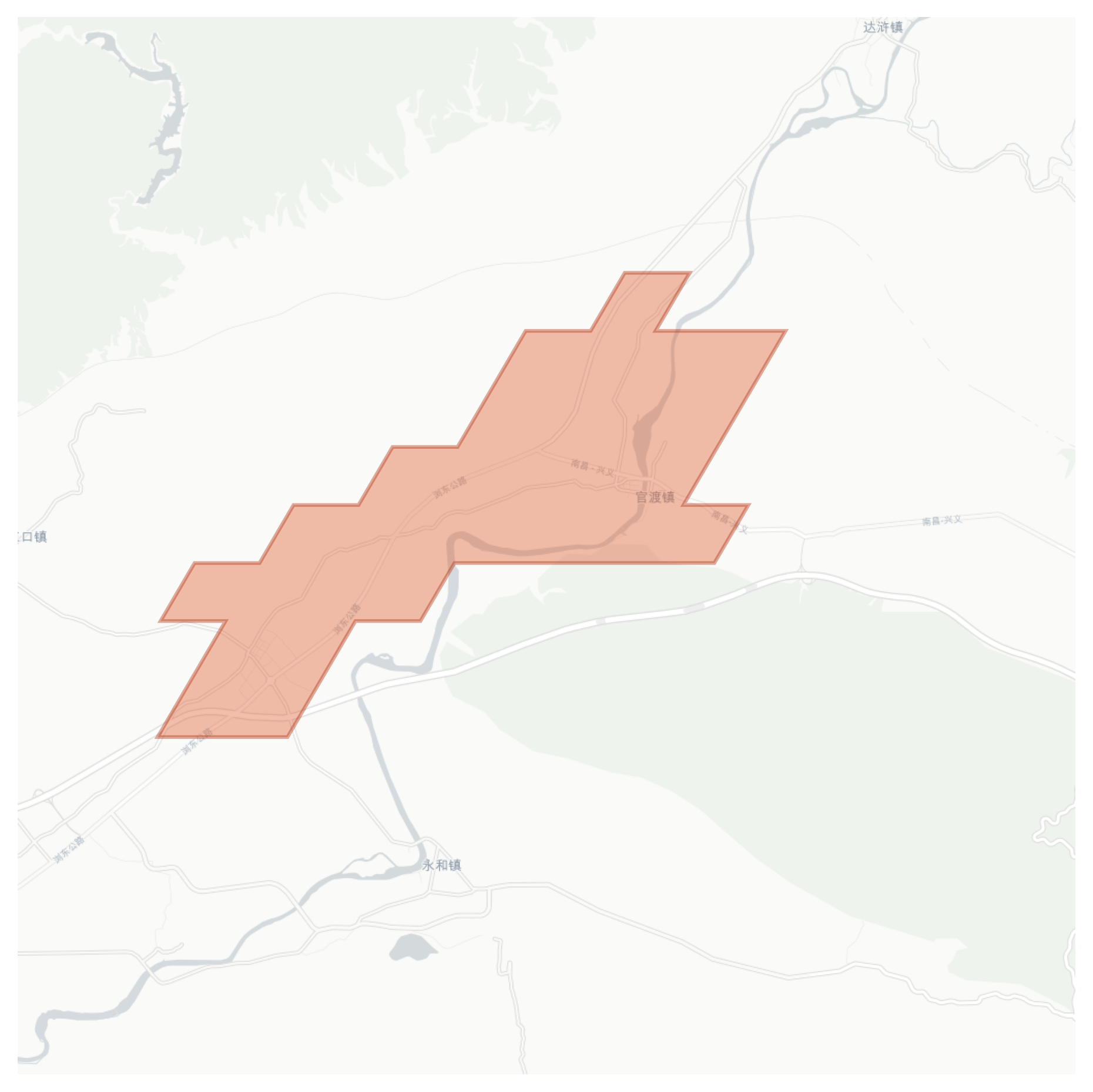 Yanxi geographic map