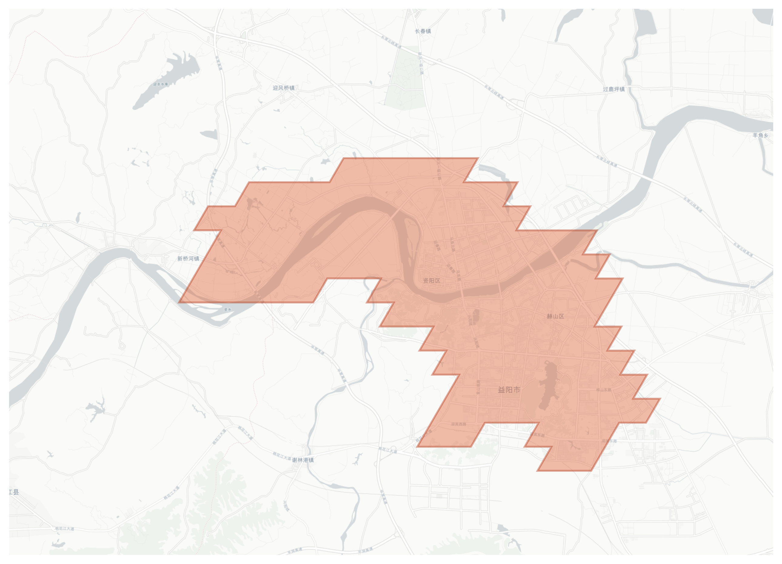 Yiyang geographic map
