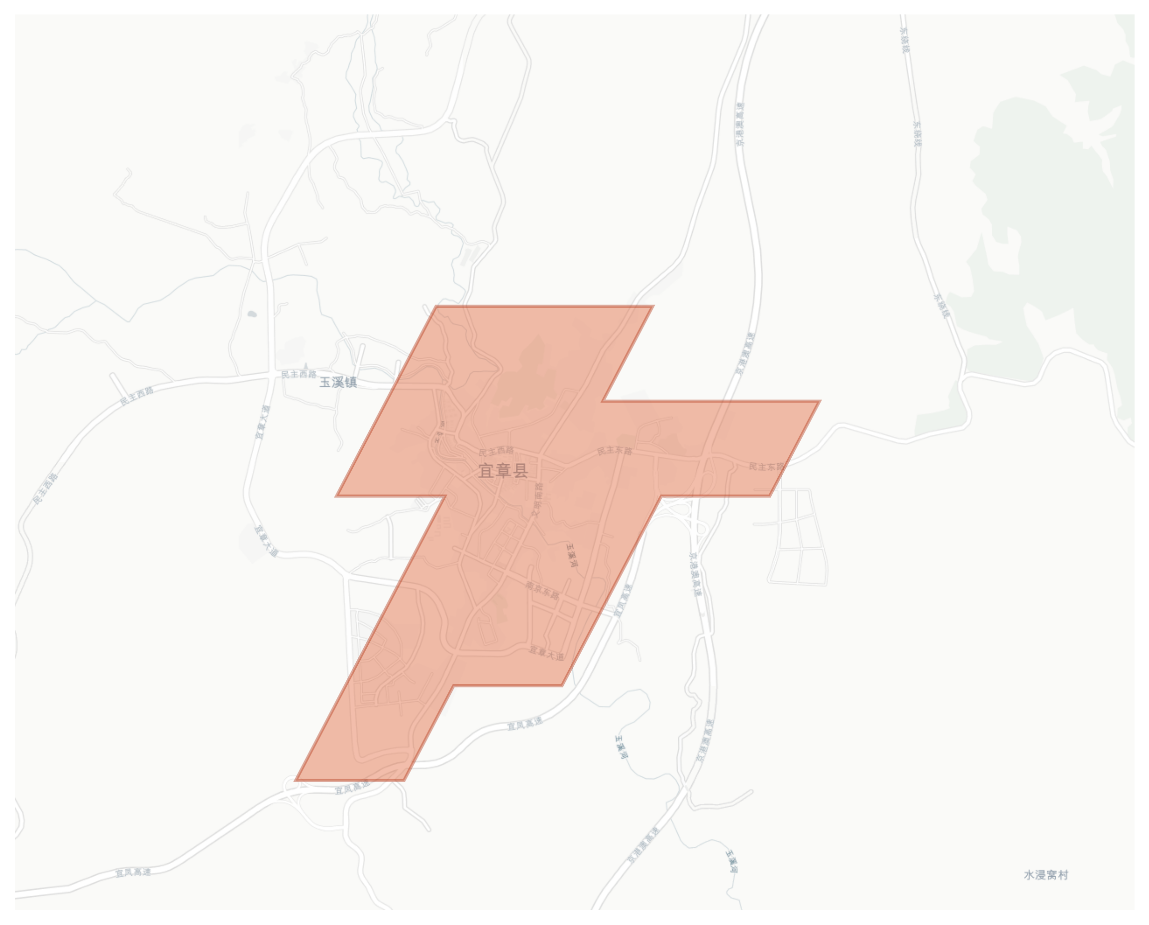 Yizhang geographic map